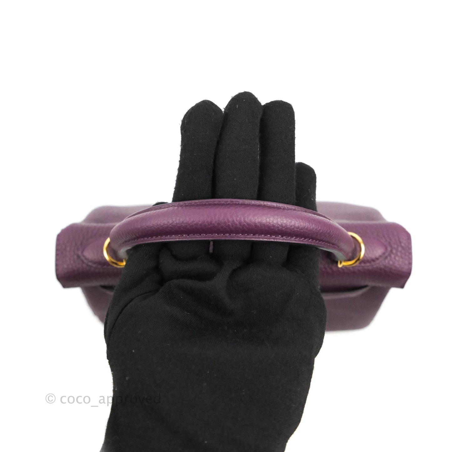 Hermès Retourne Kelly 25 Cassis Gold Hardware