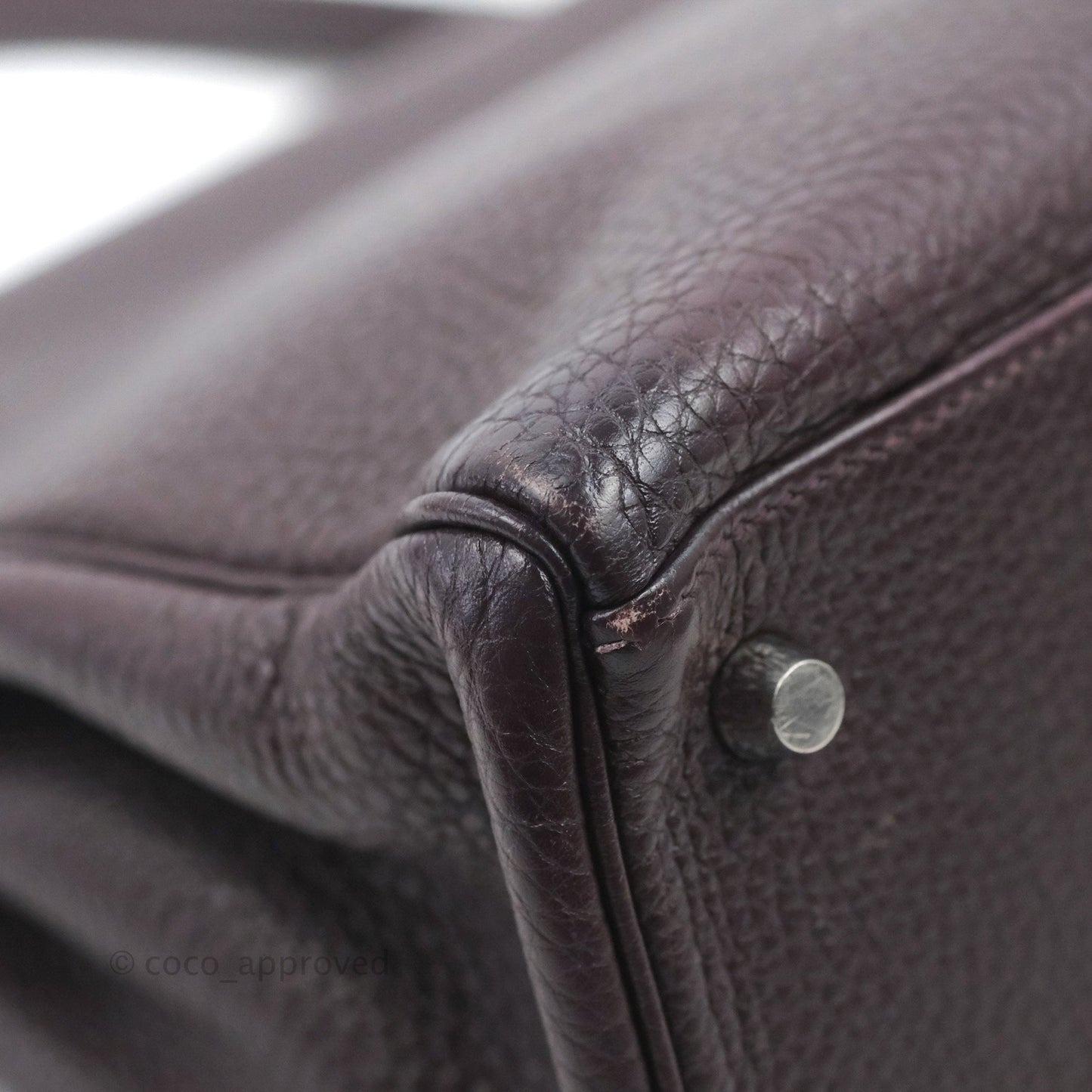 Hermès Retourne Kelly 28 Raisin TPM Palladium Hardware