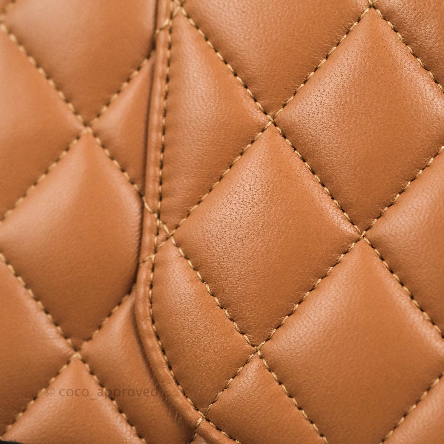 Chanel Small Classic Quilted Flap Dark Beige Caramel Lambskin Gold Hardware 21P