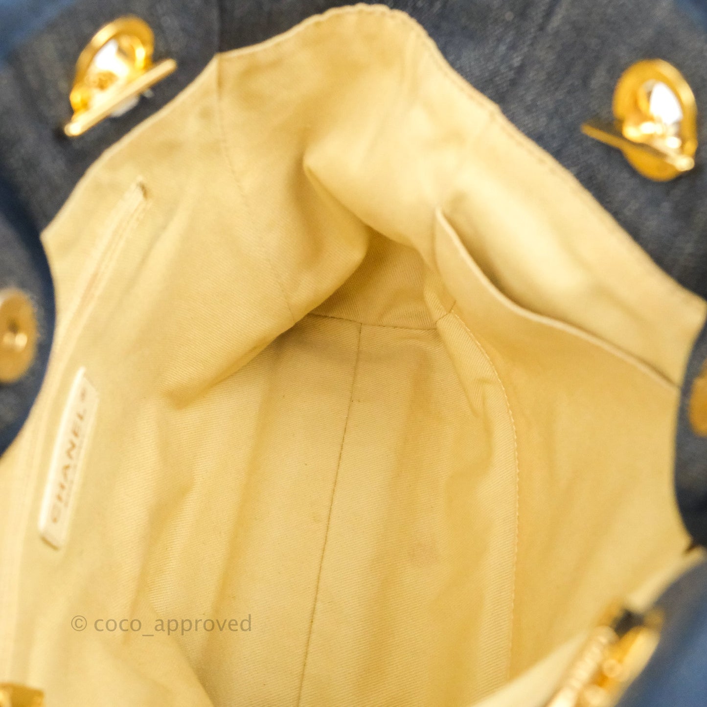 Chanel Mini Deauville Denim Gold Hardware Tote