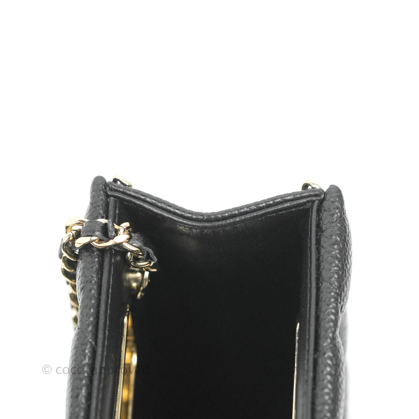 Chanel Evening Bag Caviar Black Gold Hardware 22SS