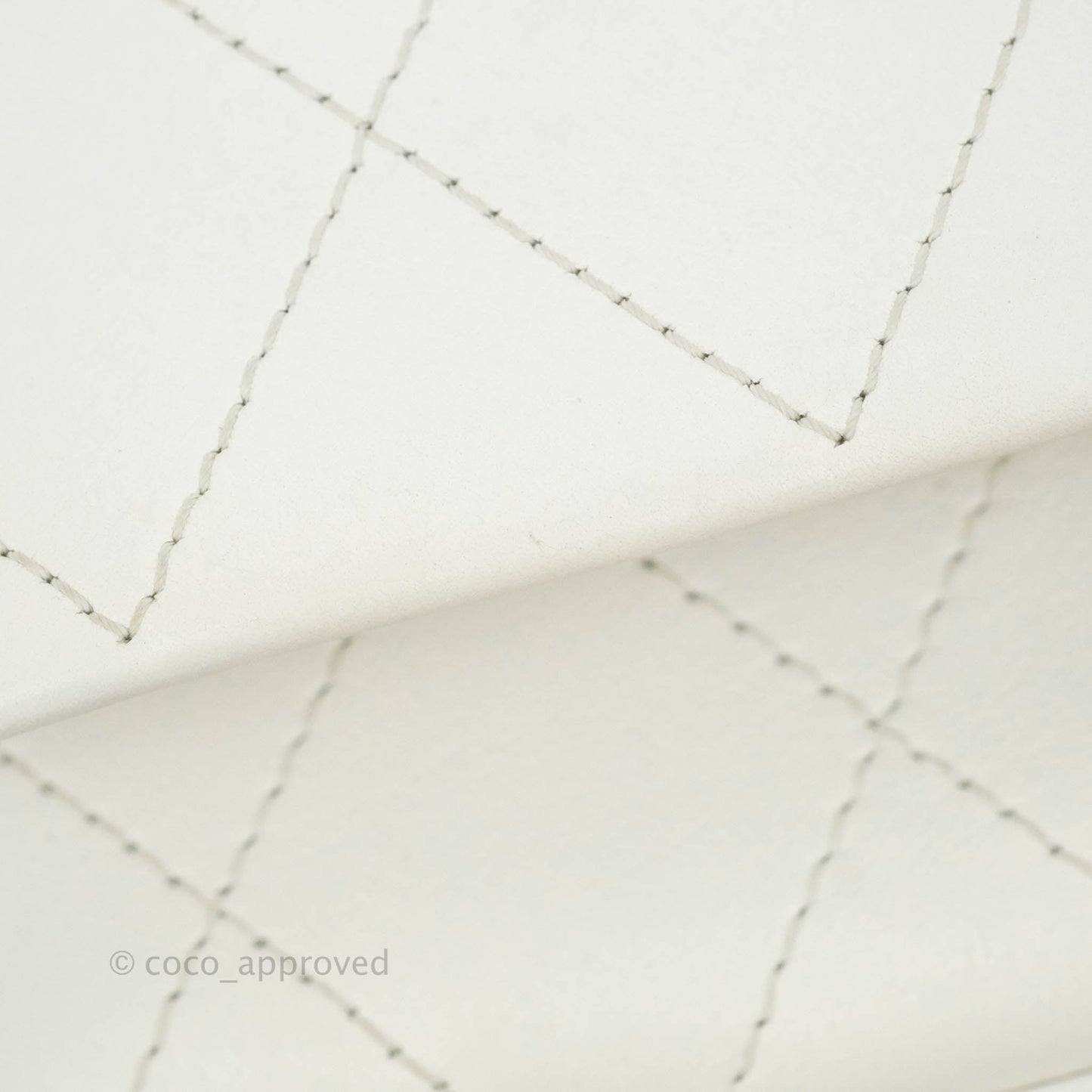 Chanel Flap Bag White Calfskin Gold Hardware 19S