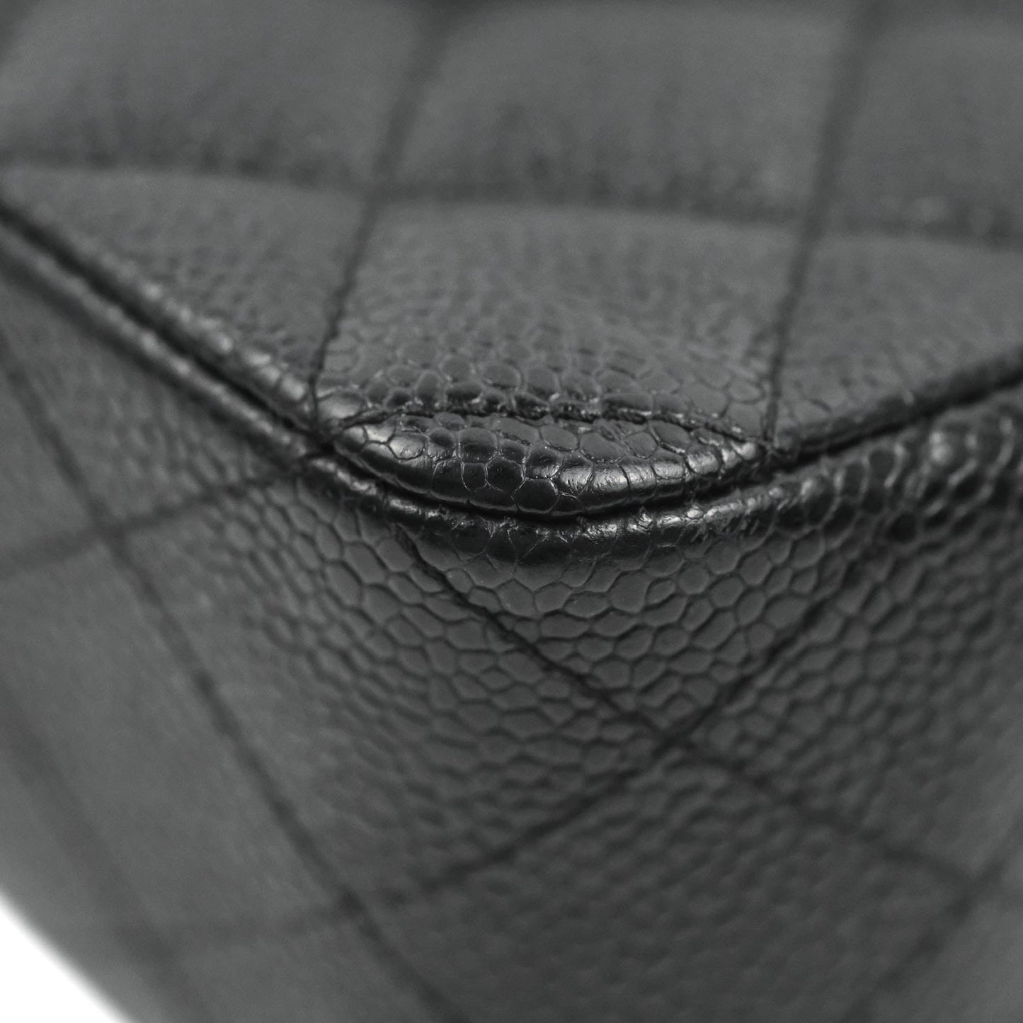 Chanel Classic Medium M/L Flap Black Caviar 24K Gold Hardware