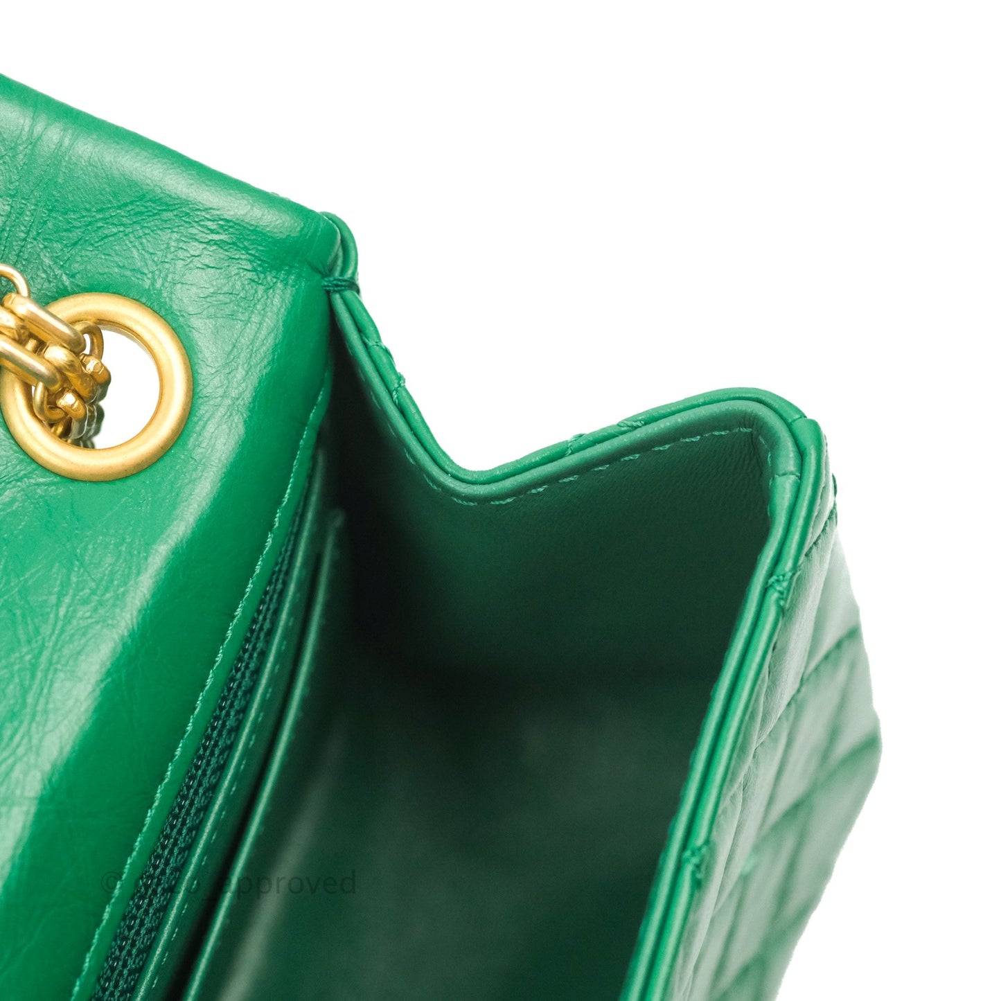 Chanel Mini Reissue 224 Green Aged Calfskin Aged Gold Hardware