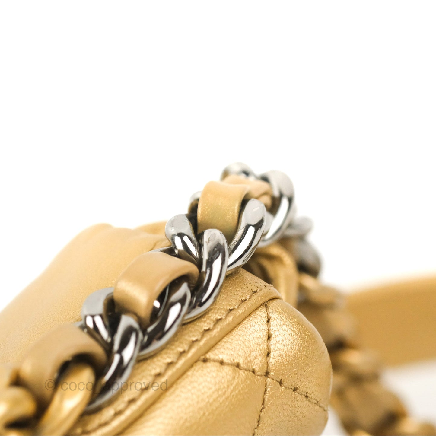 Chanel 19 Small Metallic Gold Lambskin Mixed Hardware