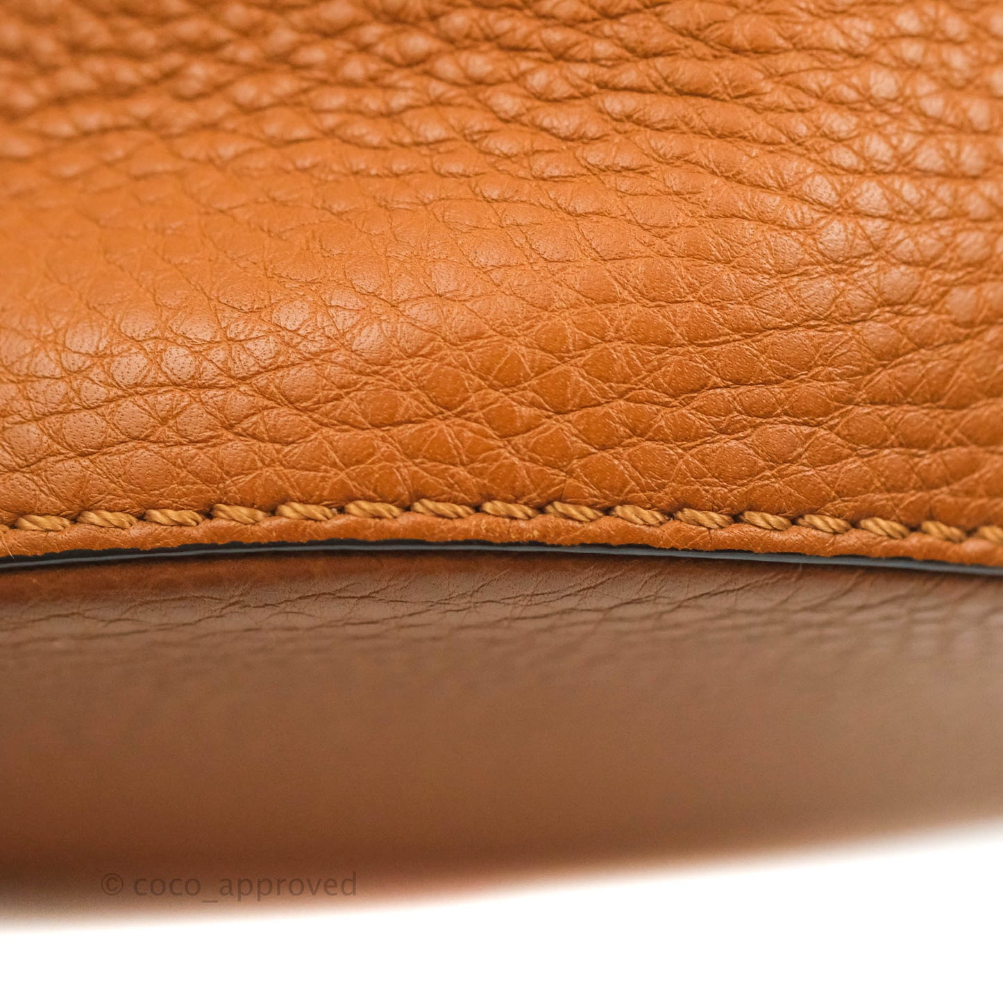 Valentino Bucket Bag Brown Grained Leather