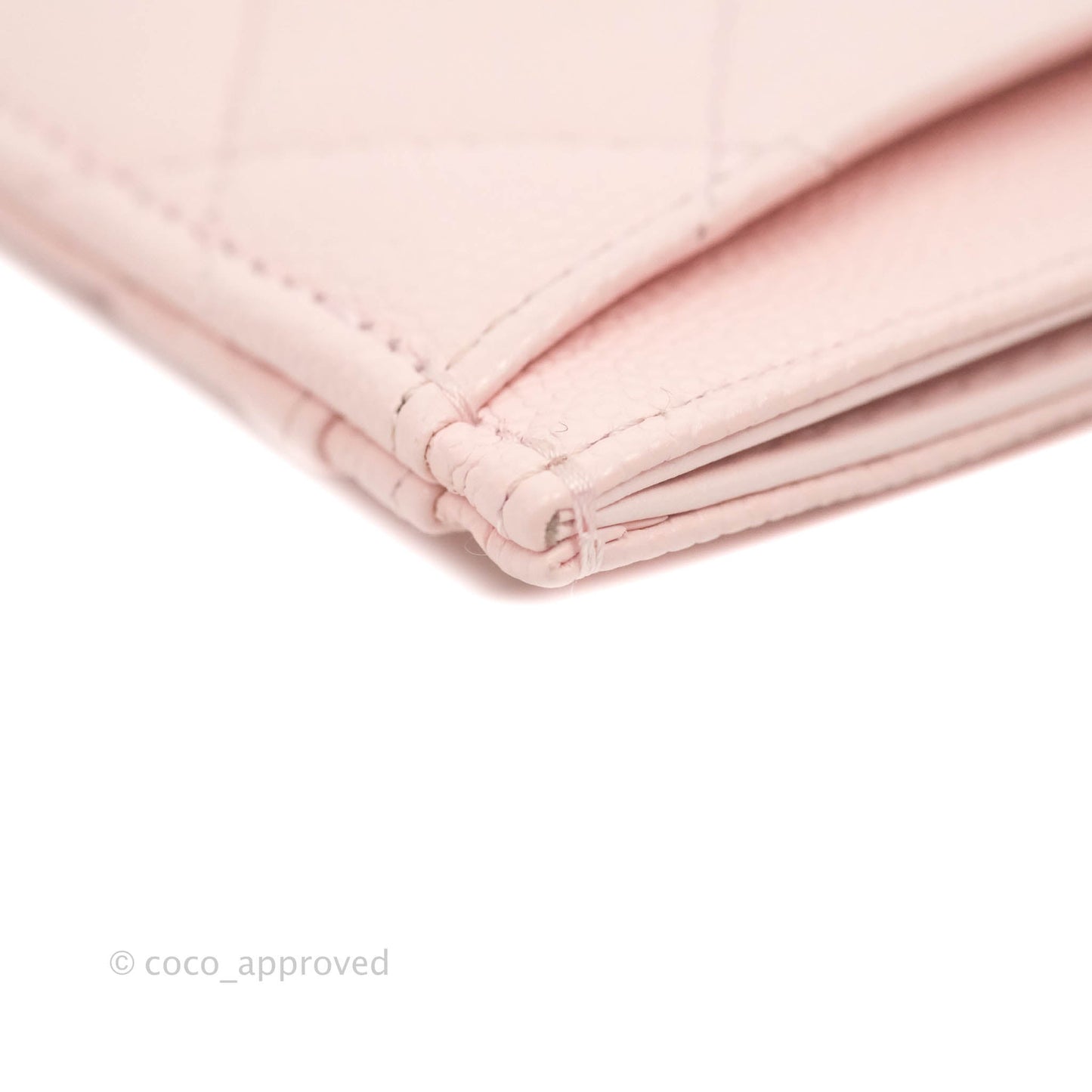 Chanel Classic Flat Card Holder Light Pink Caviar Gold Hardware