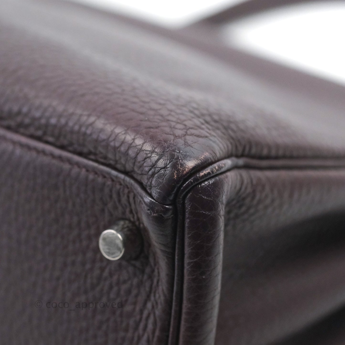 Hermès Retourne Kelly 28 Raisin TPM Palladium Hardware