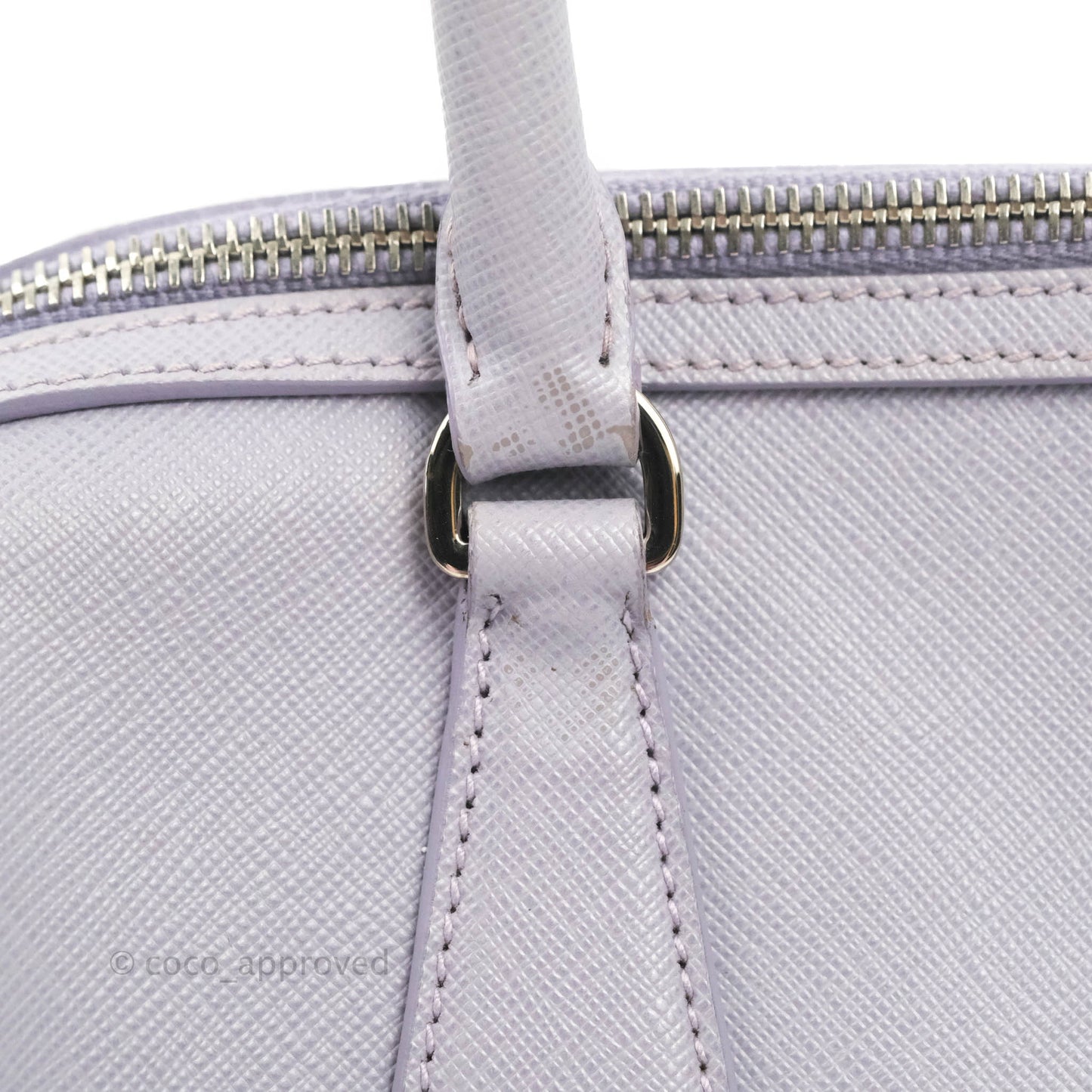 Prada Lilac Lux Convertible Boston Saffiano Leather Mini