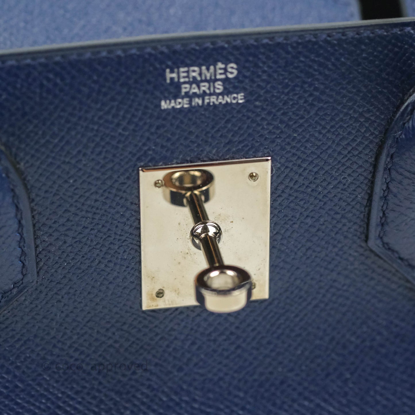 Hermès Birkin 30 Blue Sapphire Epsom Palladium Hardware