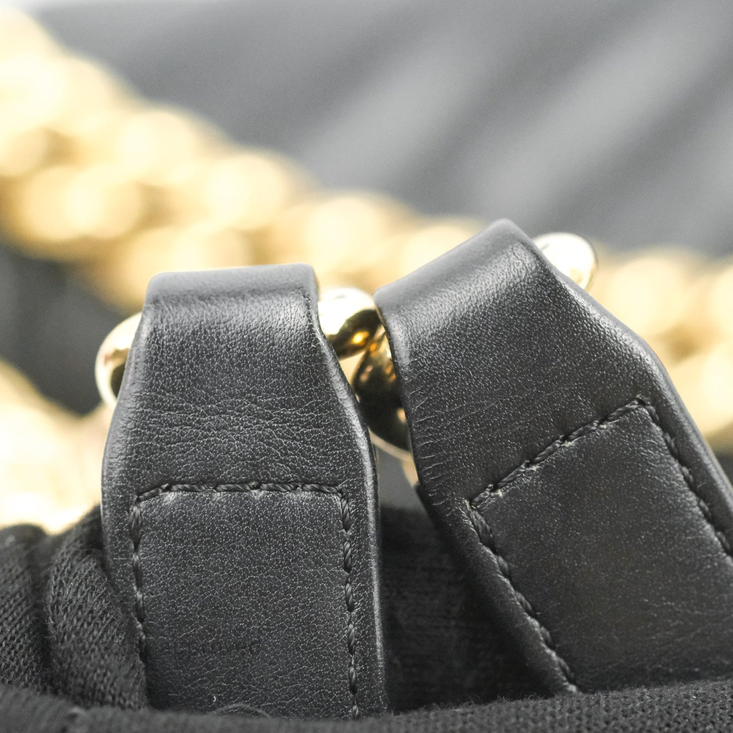Chanel Chevron Medium Boy Black Calfskin Gold Hardware