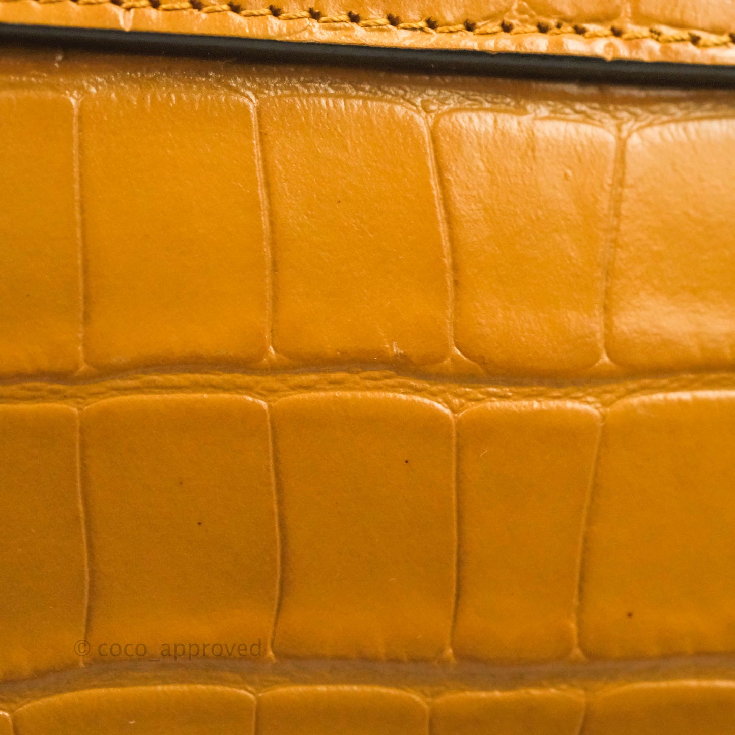 Chloe Small Croc-Embossed Tess Brown Bag