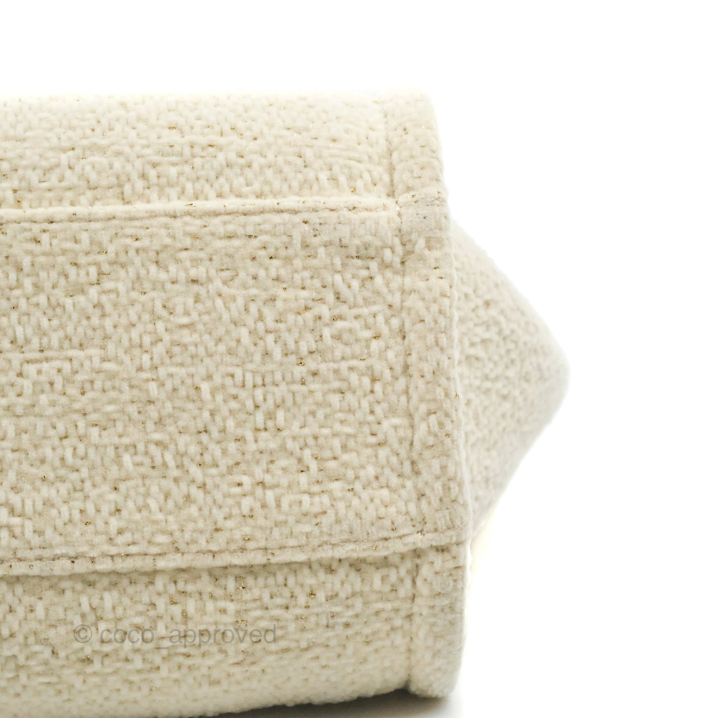 Chanel Medium Deauville Tote Ivory Lurex Boucle 19A
