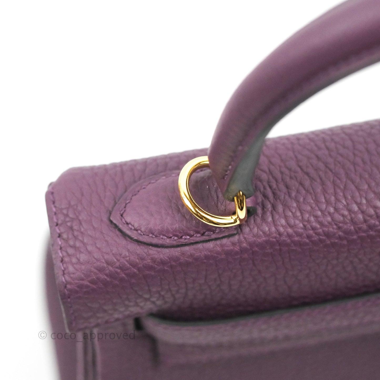 Hermès Retourne Kelly 25 Cassis Gold Hardware