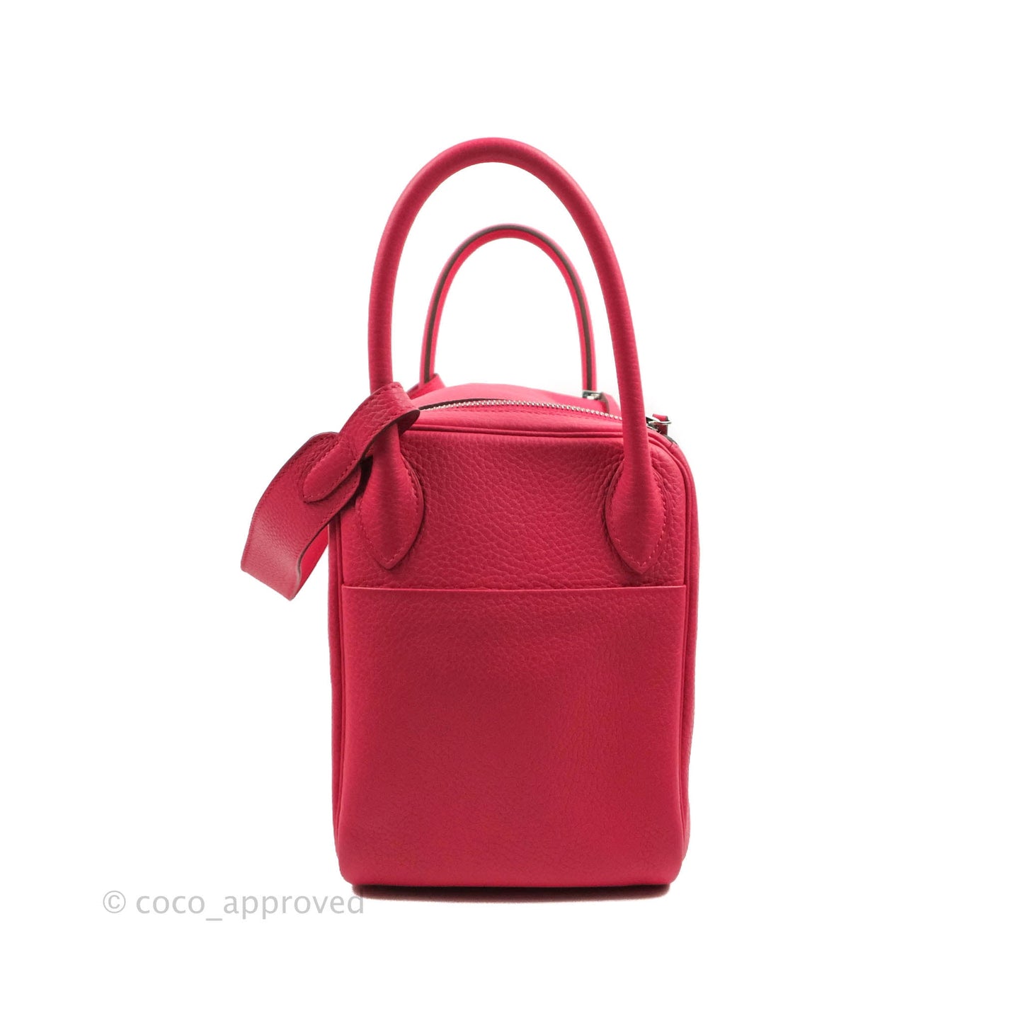 Hermès Lindy 30 Rose Extreme Clemence Palladium Hardware