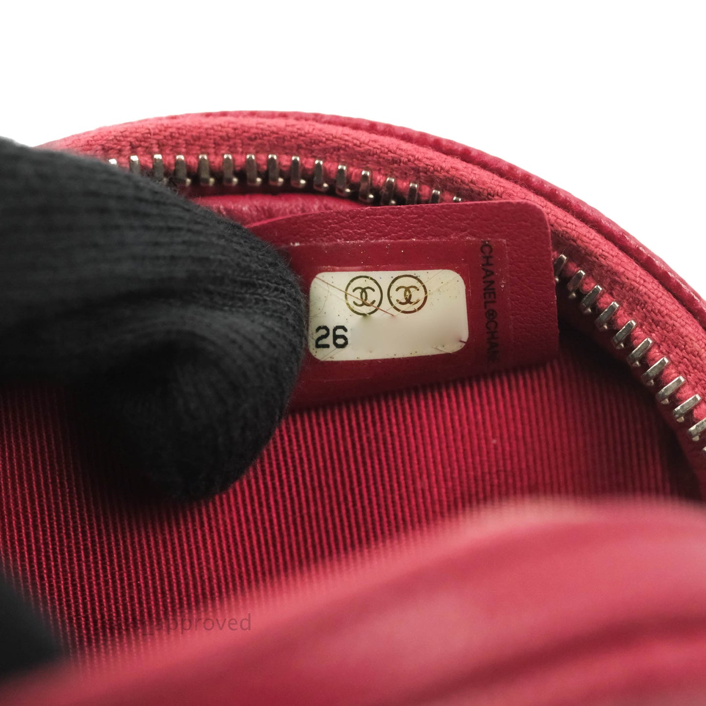 Chanel Red Round Coin Purse