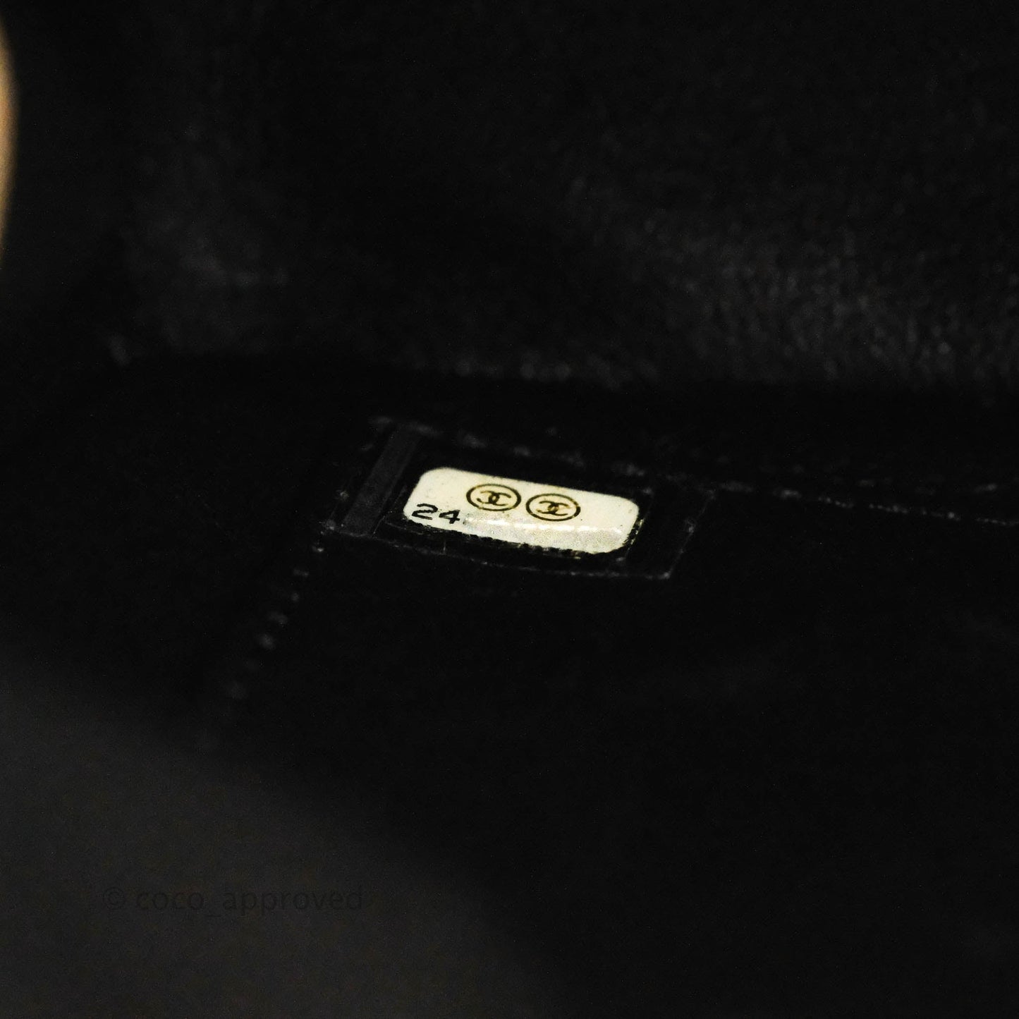 Chanel Quilted Medium CC Filigree Flap Beige Black Caviar