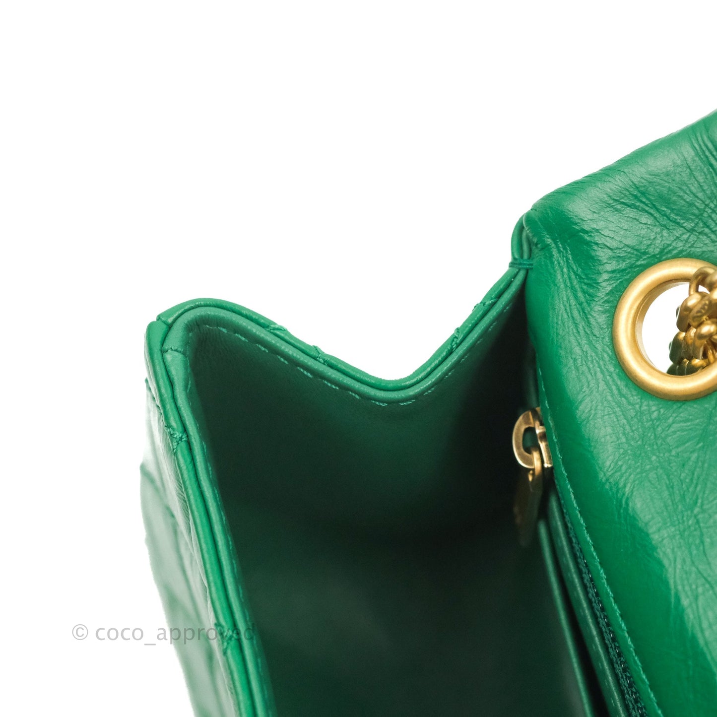 Chanel Mini Reissue 224 Green Aged Calfskin Aged Gold Hardware