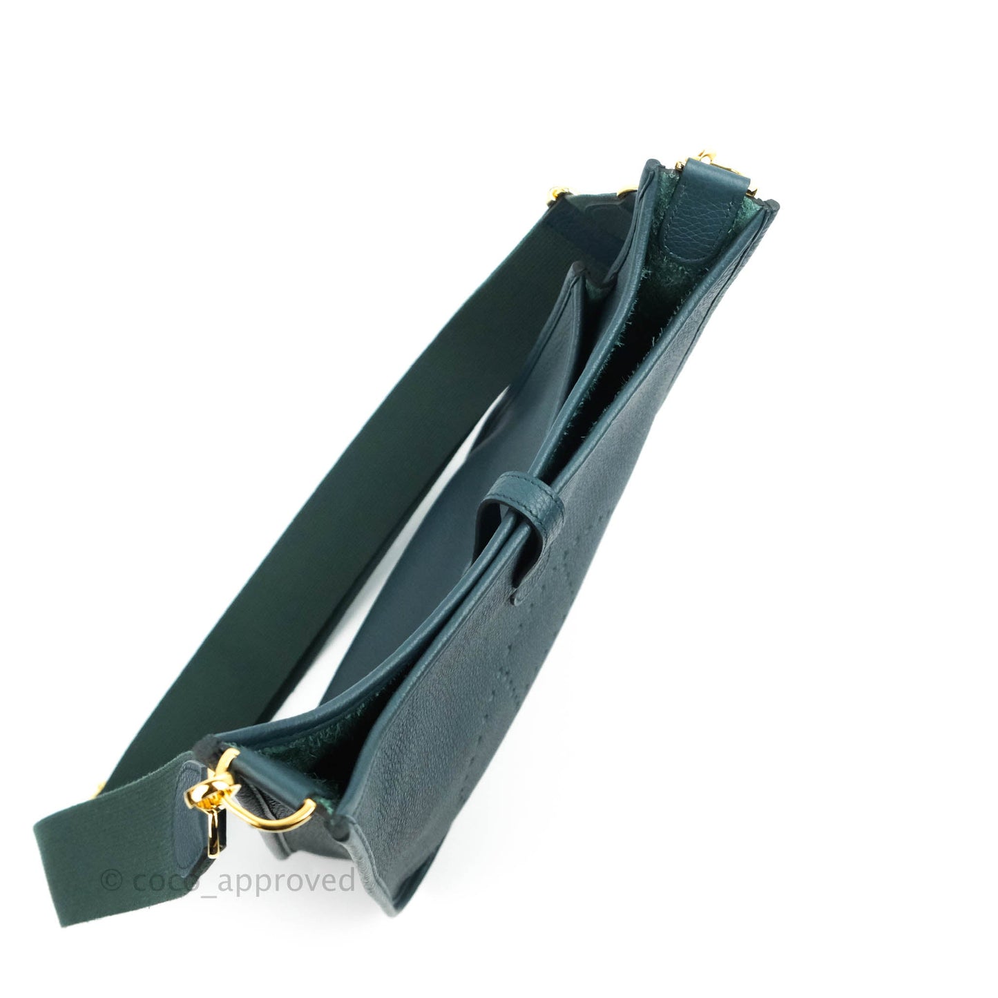 Hermès Evelyne 29 Taurillon Clemence Vert Cypress Gold Hardware