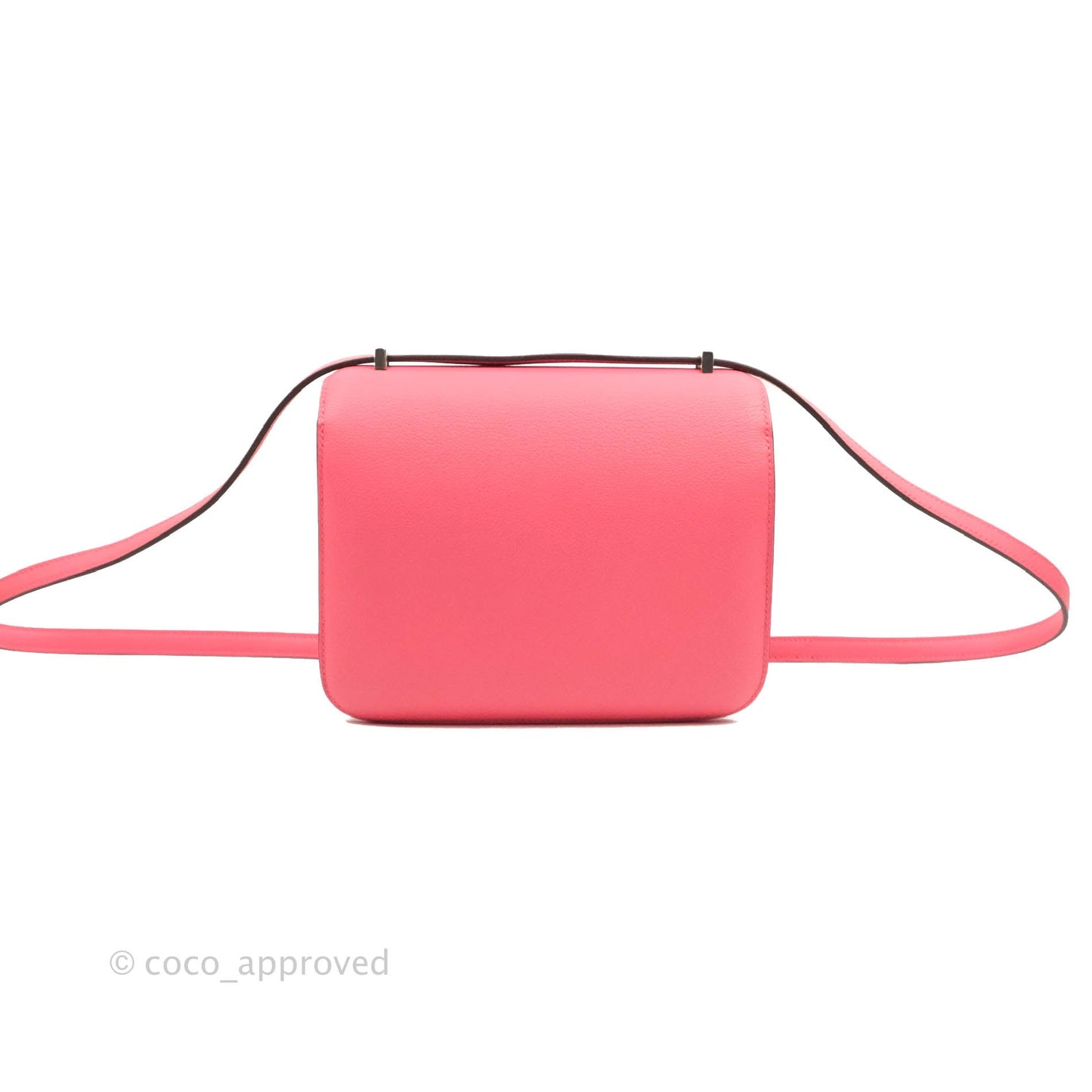Hermès Constance Mini 18cm Rose Azalee Evercolor Palladium Hardware