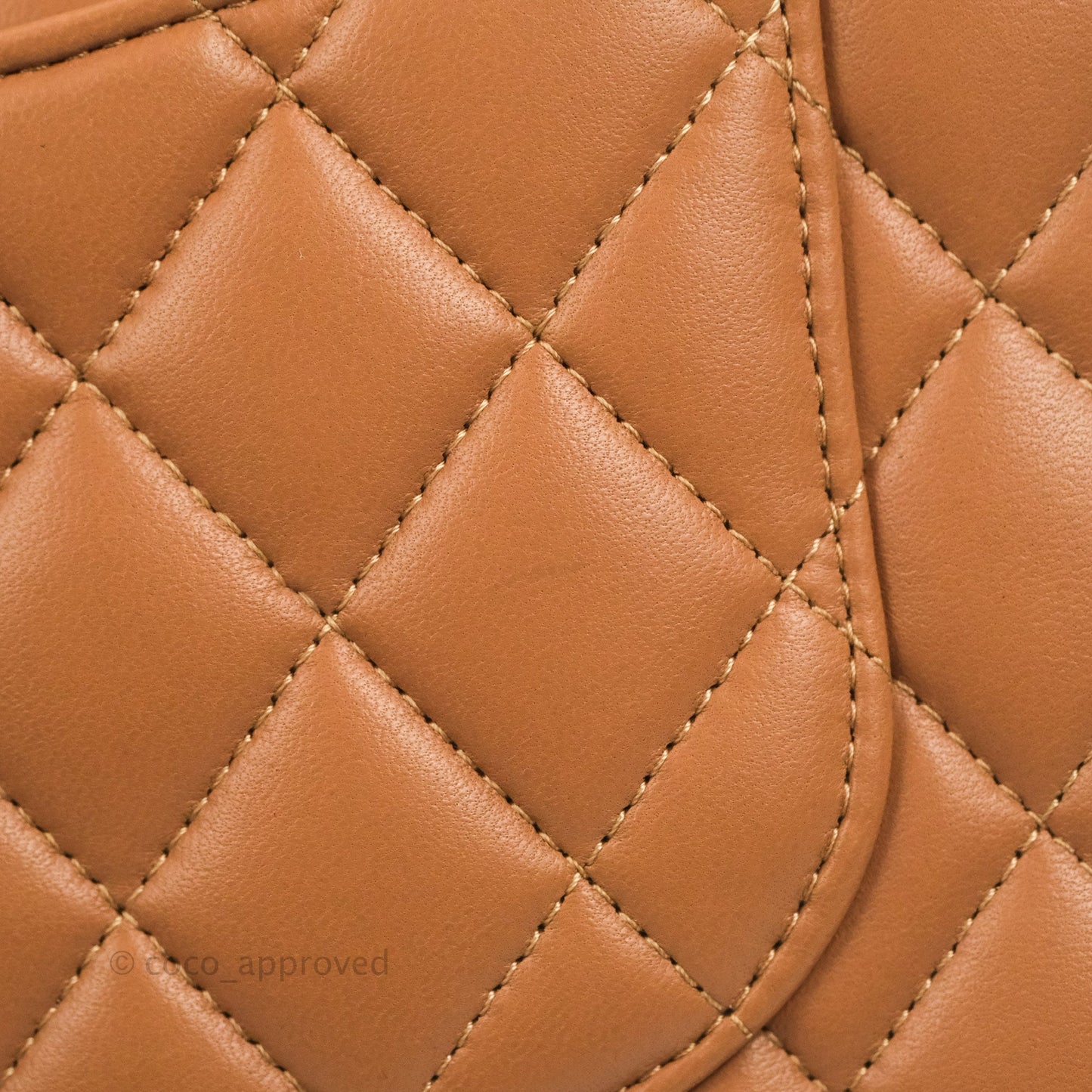 Chanel Small Classic Quilted Flap Dark Beige Caramel Lambskin Gold Hardware 21P