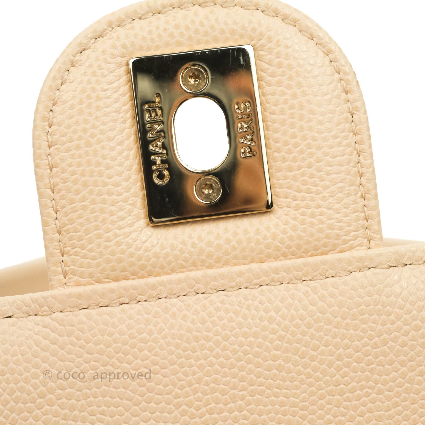 Chanel Quilted Small Like The Wallet Flap Light Beige Caviar Light Gold Hardware 22C