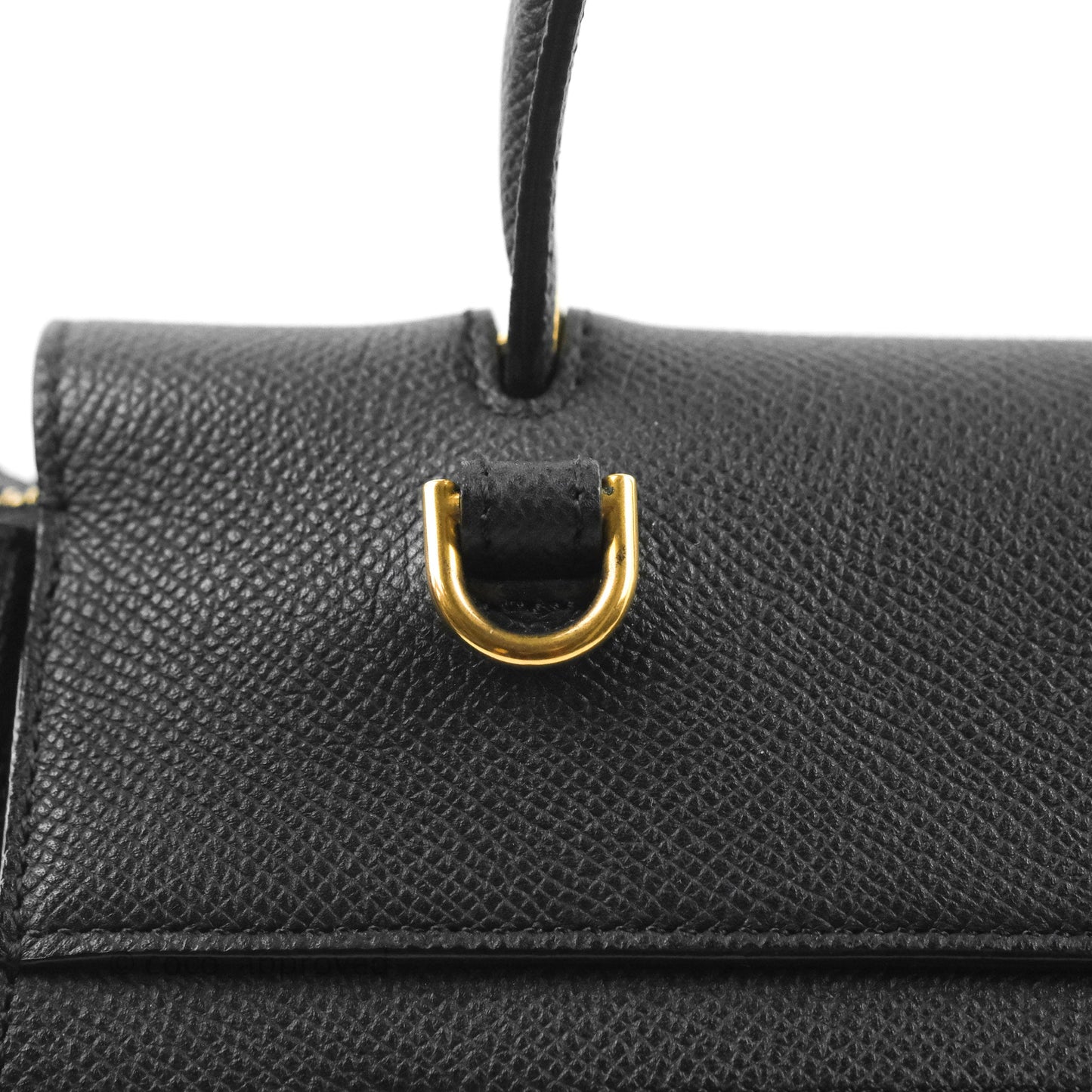 Celine Mini Belt Bag Black Grained Calfskin Gold Hardware