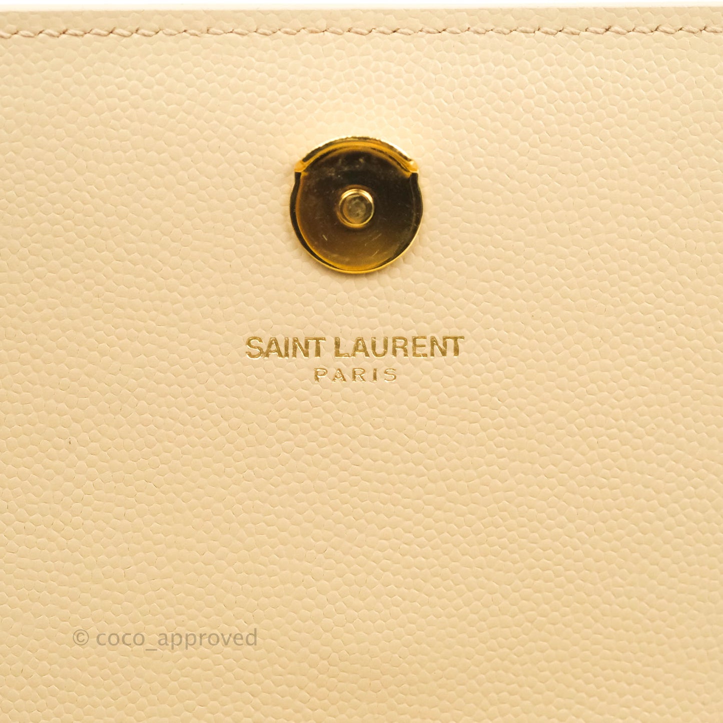 Saint Laurent Beige Kate Small Grained Leather Shoulder Bag Gold Hardware