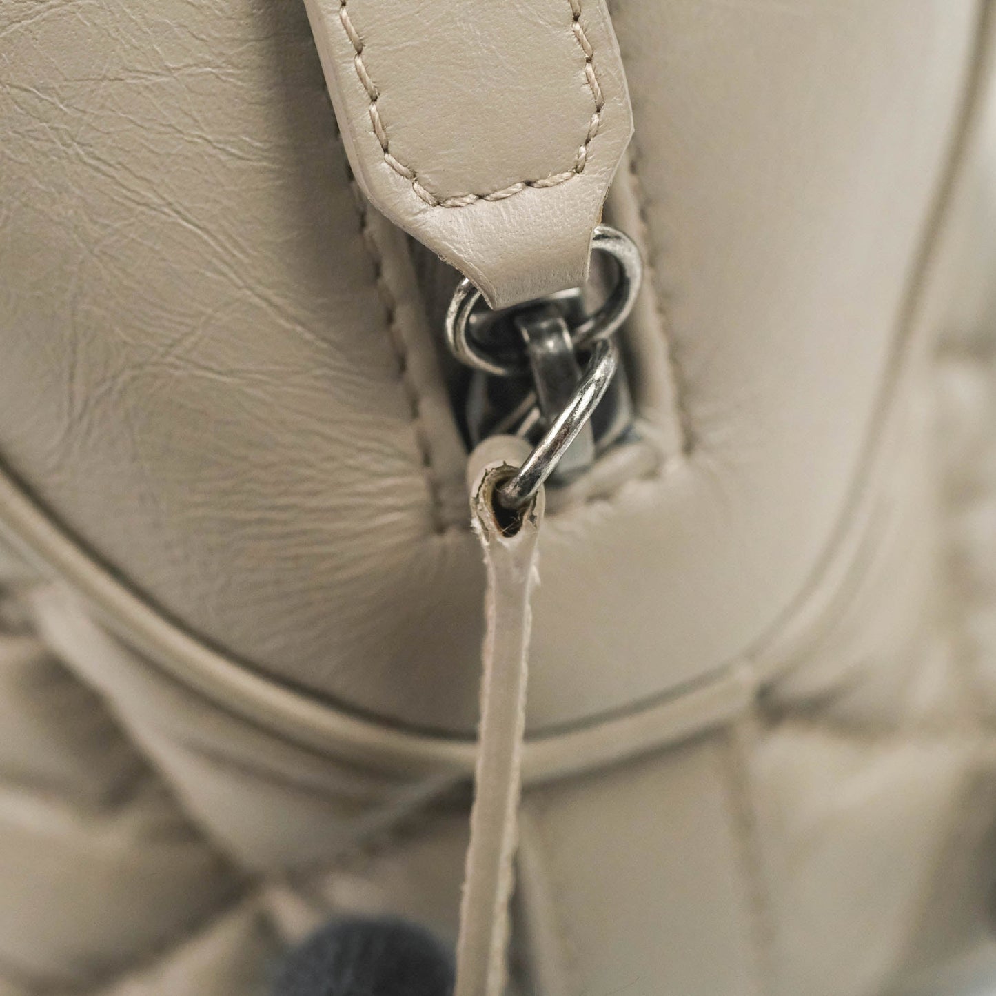 Chanel Quilted Small Coco Handle Bowling Bag Grey Aged Calfskin Ruthenium Hardware