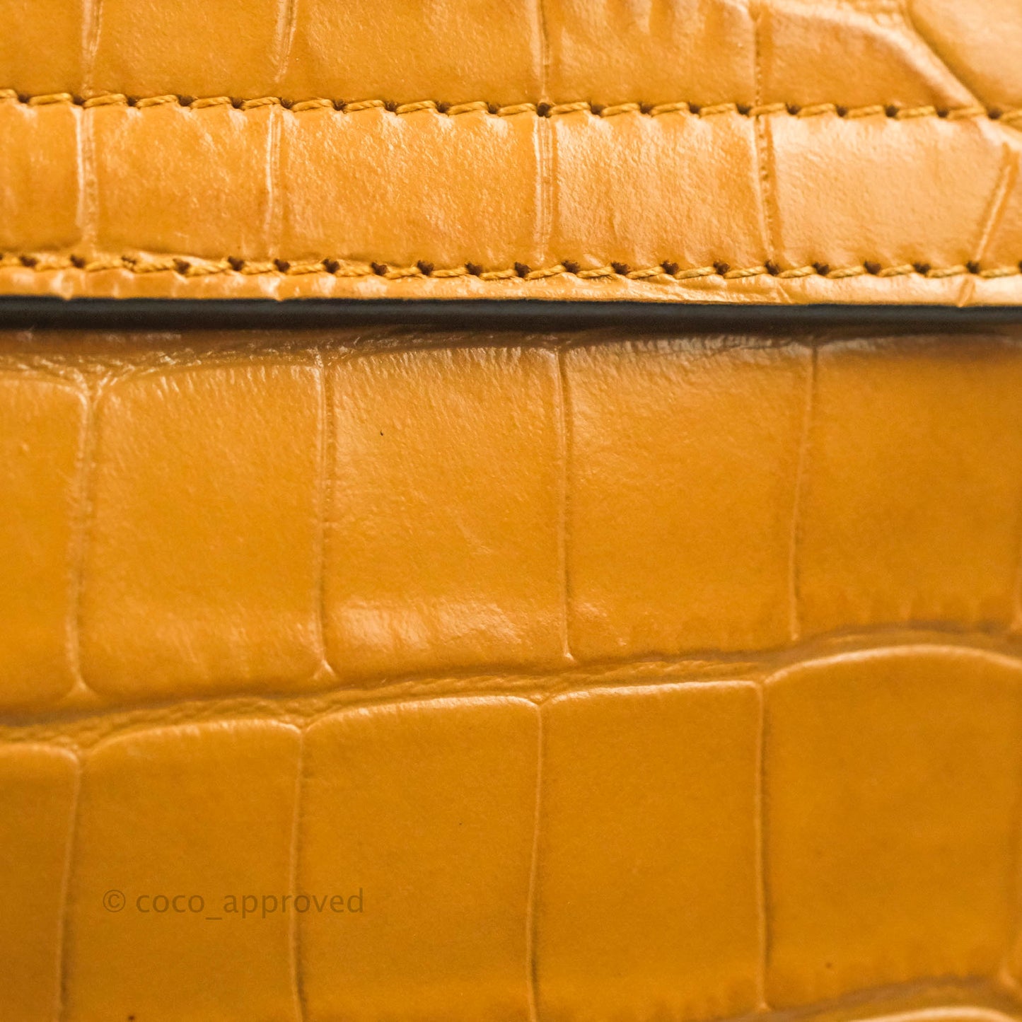 Chloe Small Croc-Embossed Tess Brown Bag