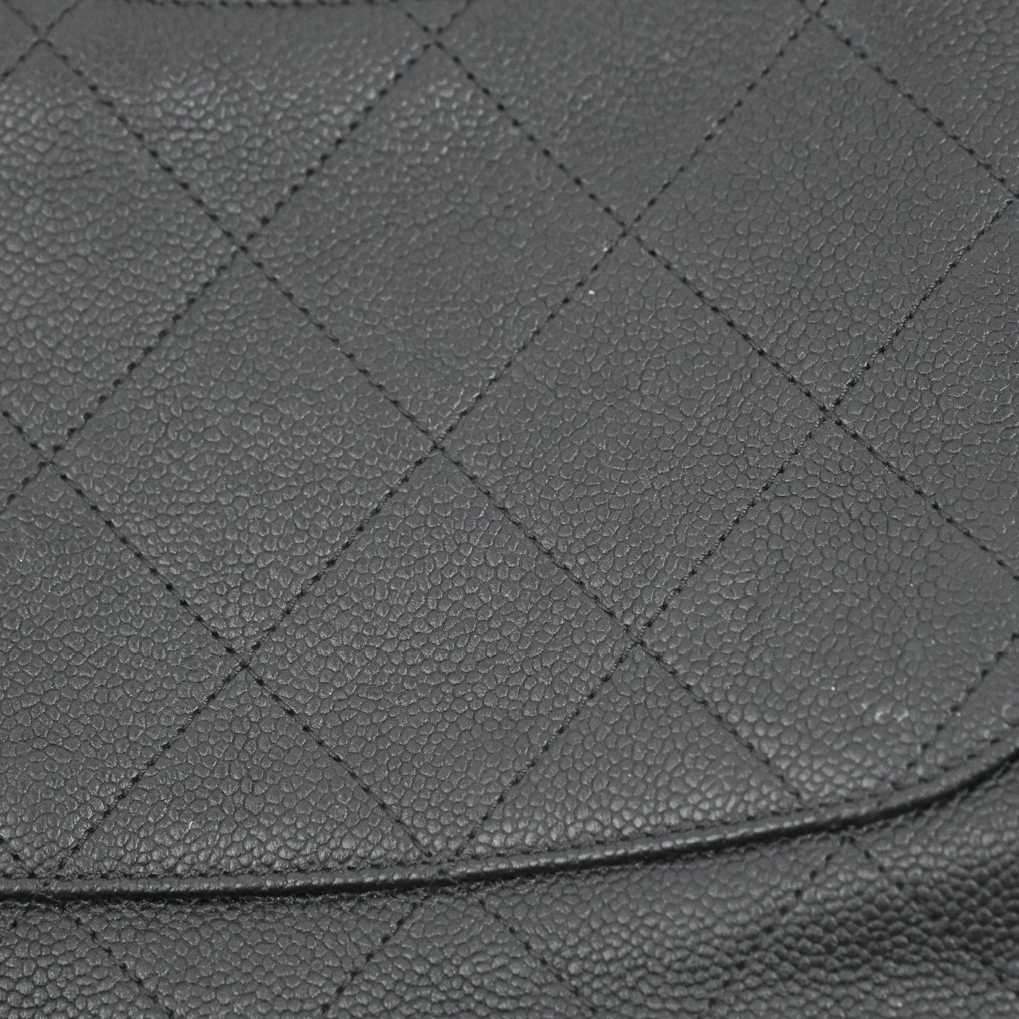 Chanel Quilted Shopping Tote Black Caviar Aged Gold Hardware 18C