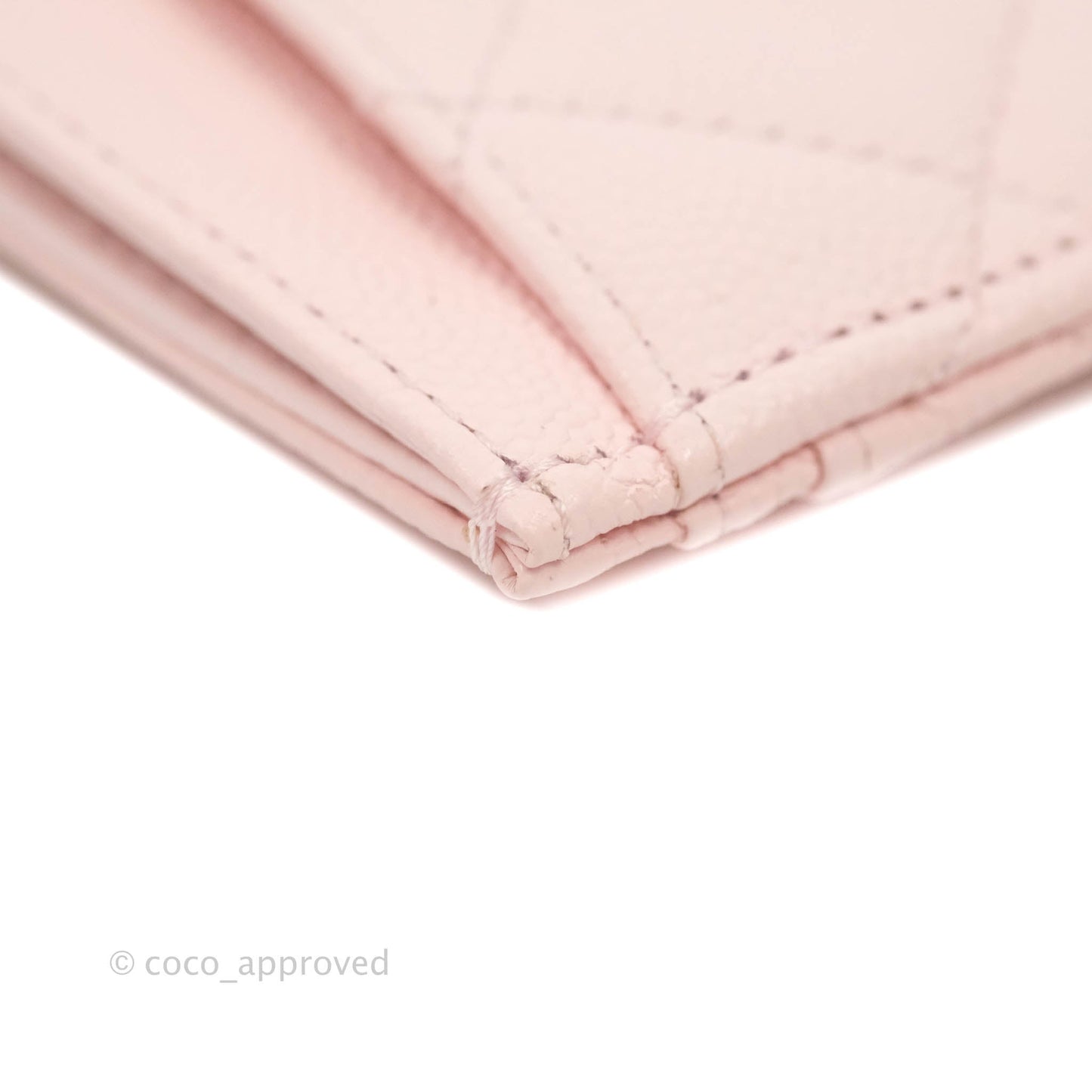 Chanel Classic Flat Card Holder Light Pink Caviar Gold Hardware