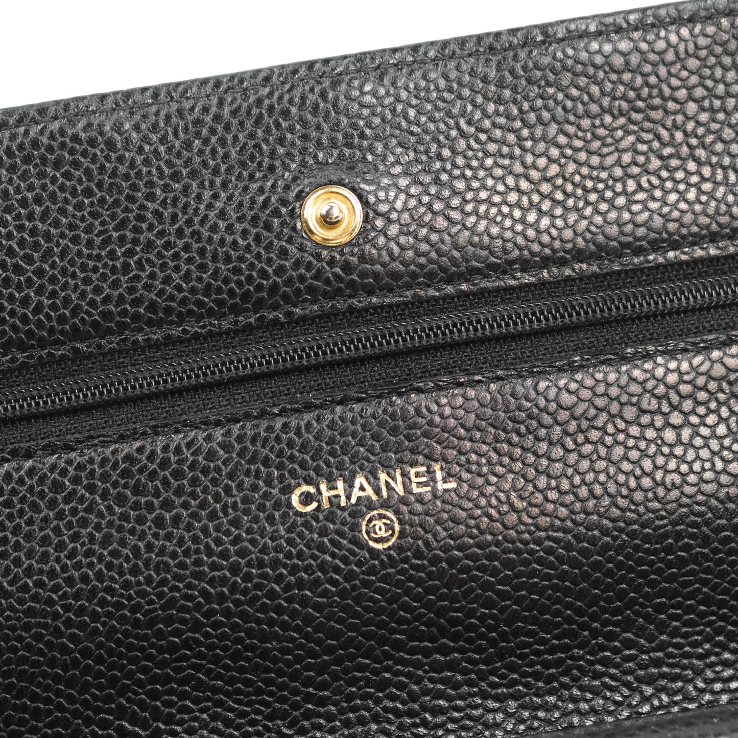 Chanel Quilted Classic WOC Black Caviar Gold Hardware