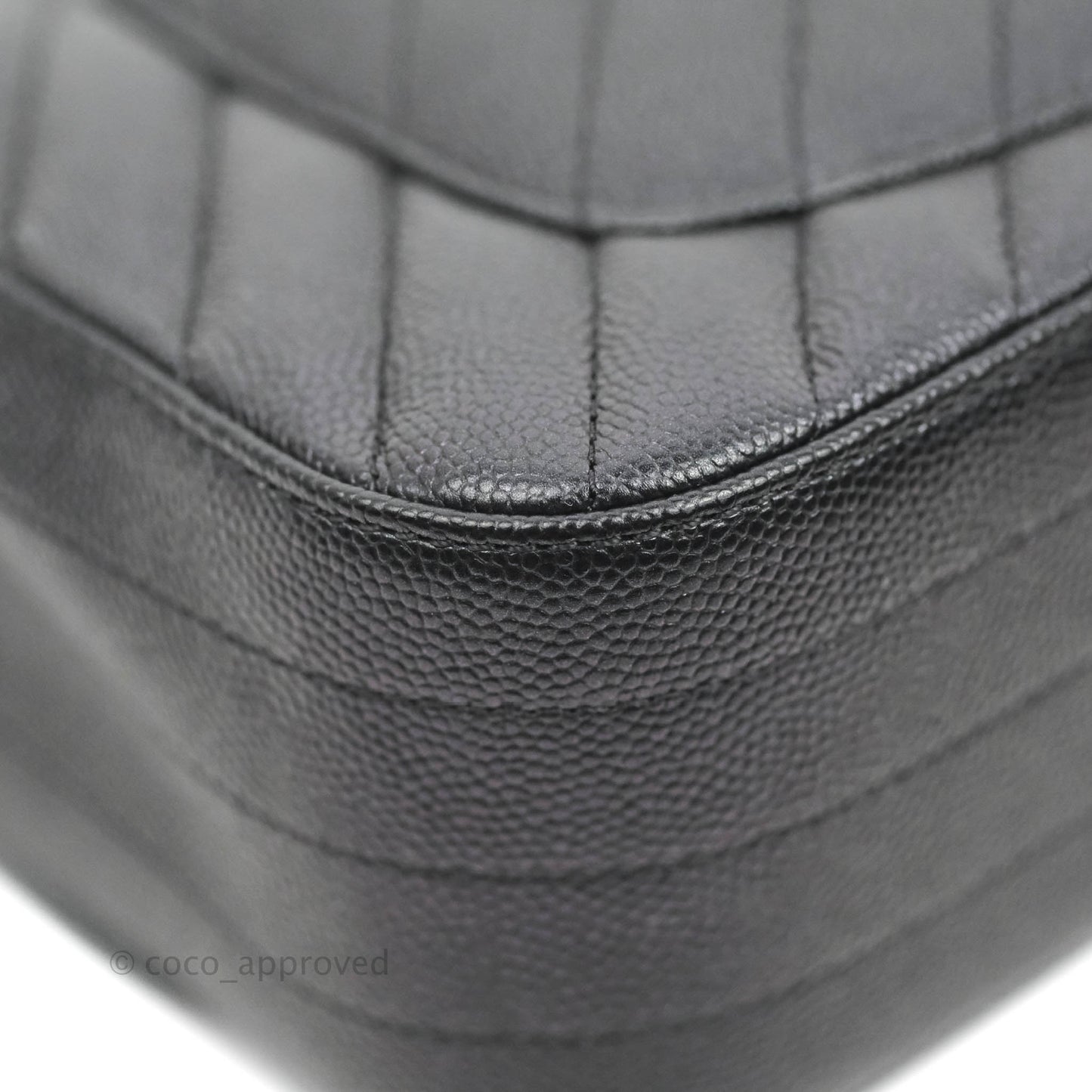 Chanel Chevron Mini Rectangular Flap Iridescent Black Caviar Ruthenium Hardware 17B