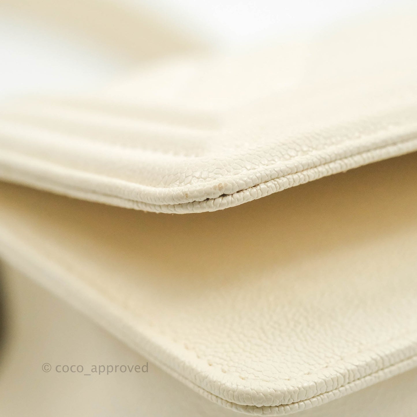 Chanel Boy Small Quilted White Caviar Aged Gold Hardware