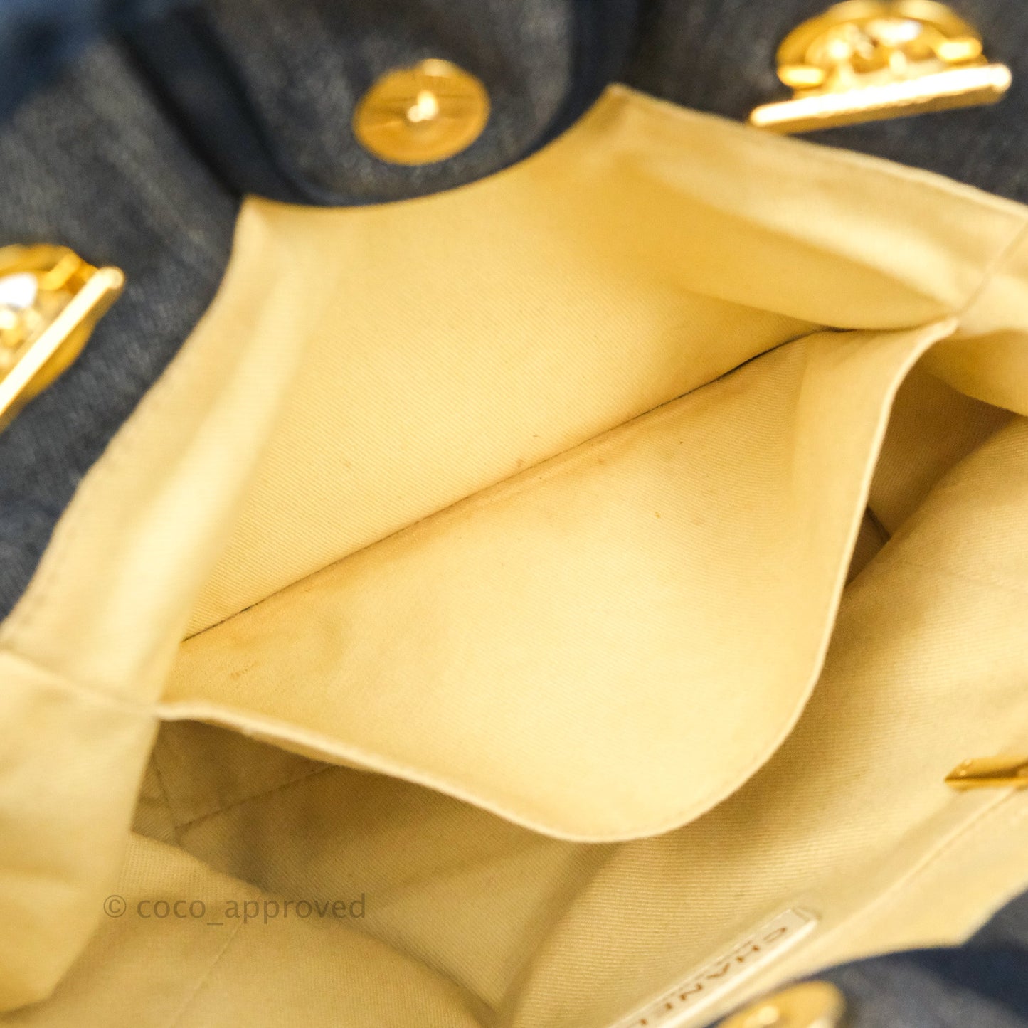 Chanel Mini Deauville Denim Gold Hardware Tote