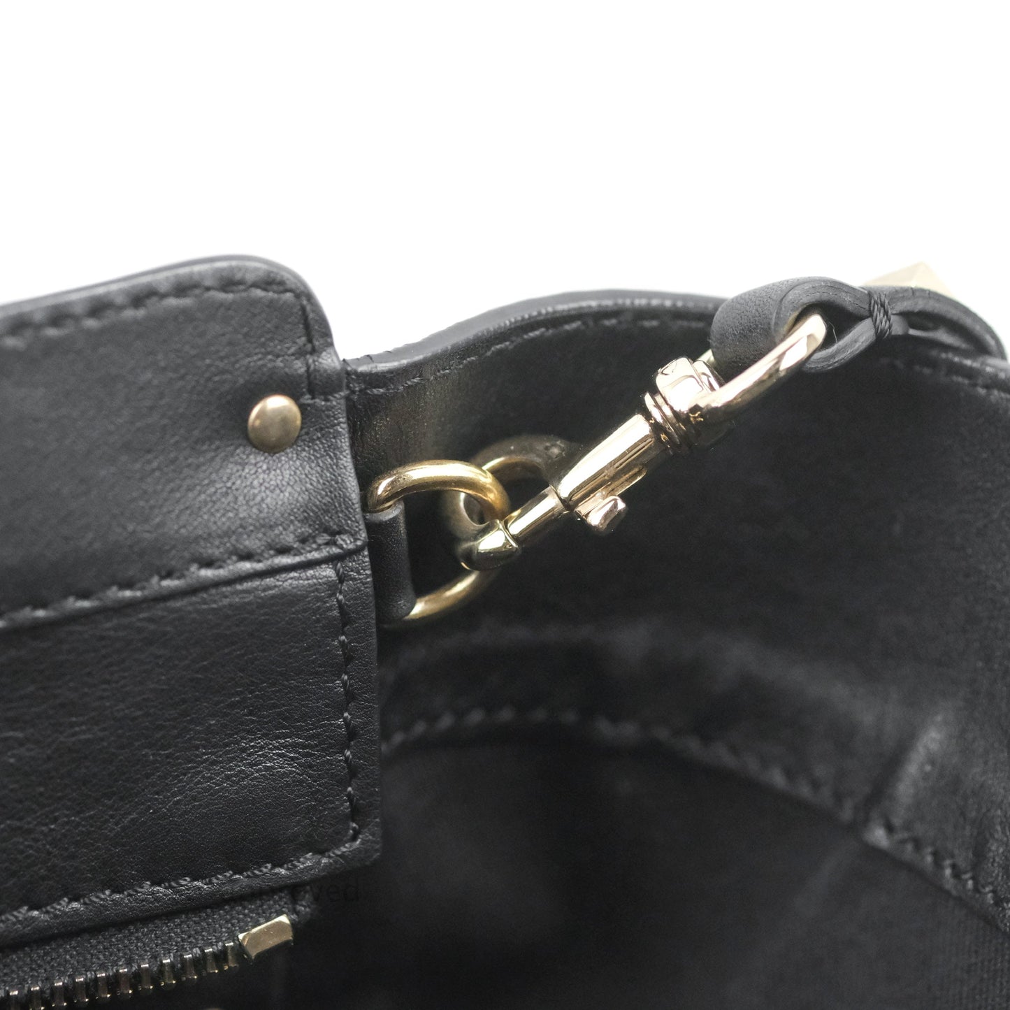 Valentino Garavani Small Rockstud Bag Black Calfskin