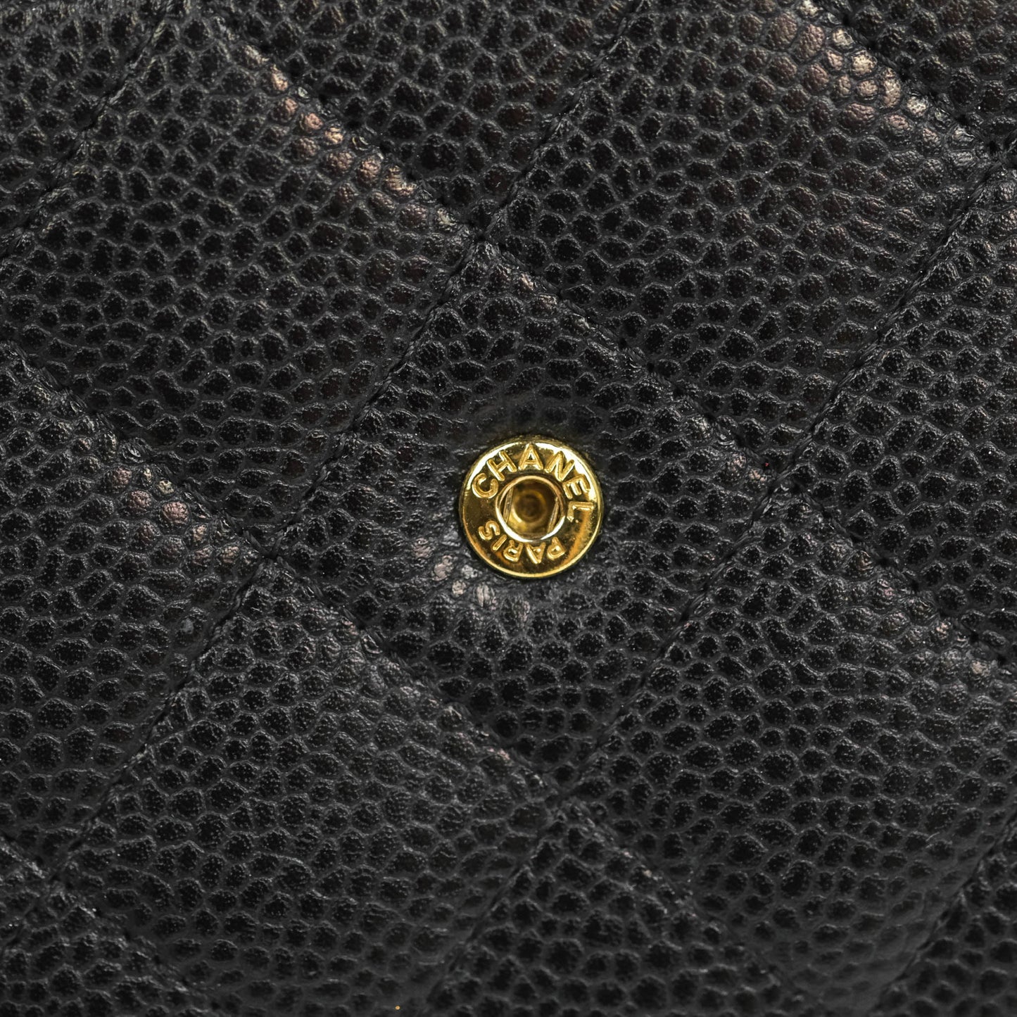 Chanel Quilted Classic WOC Black Caviar Gold Hardware