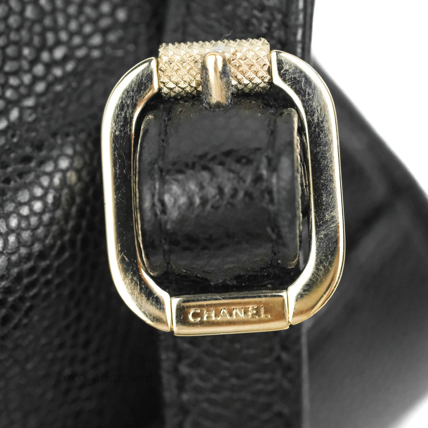 Chanel Quilted Business Affinity Backpack Black Caviar Light Gold Hardware