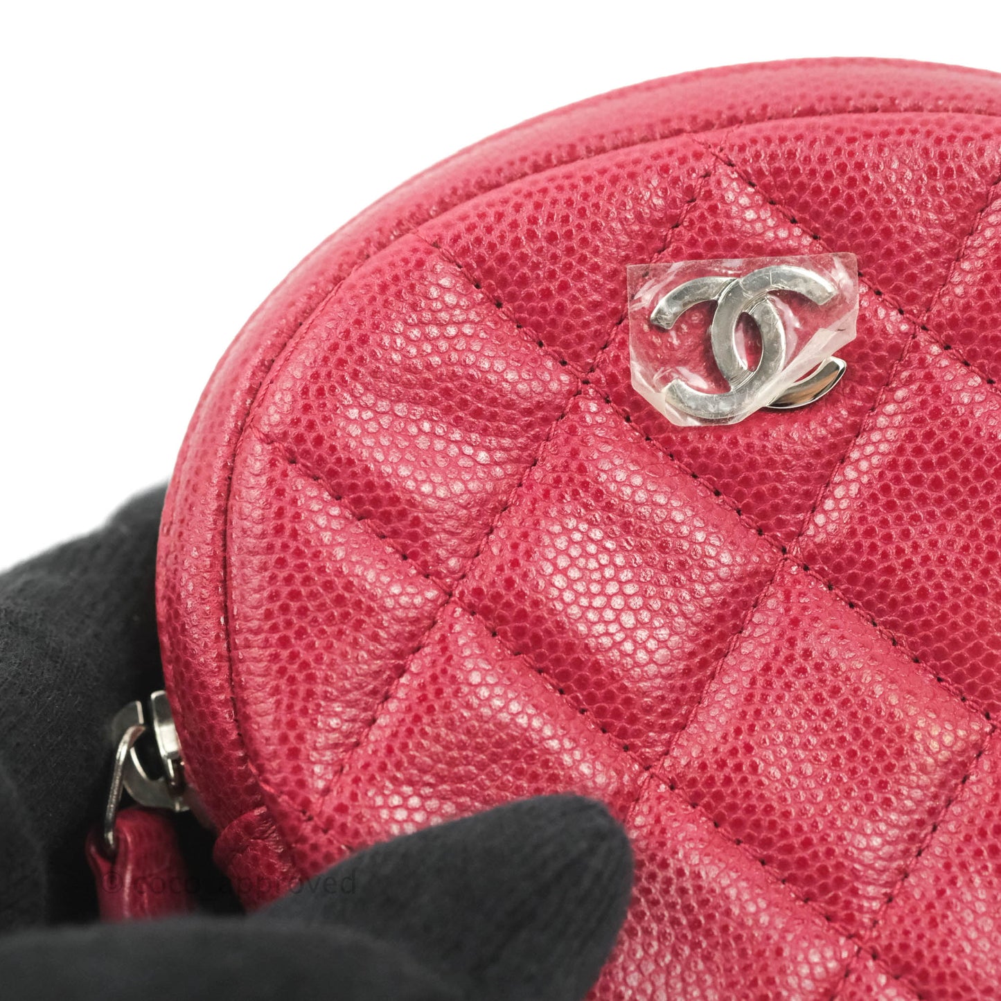 Chanel Red Round Coin Purse