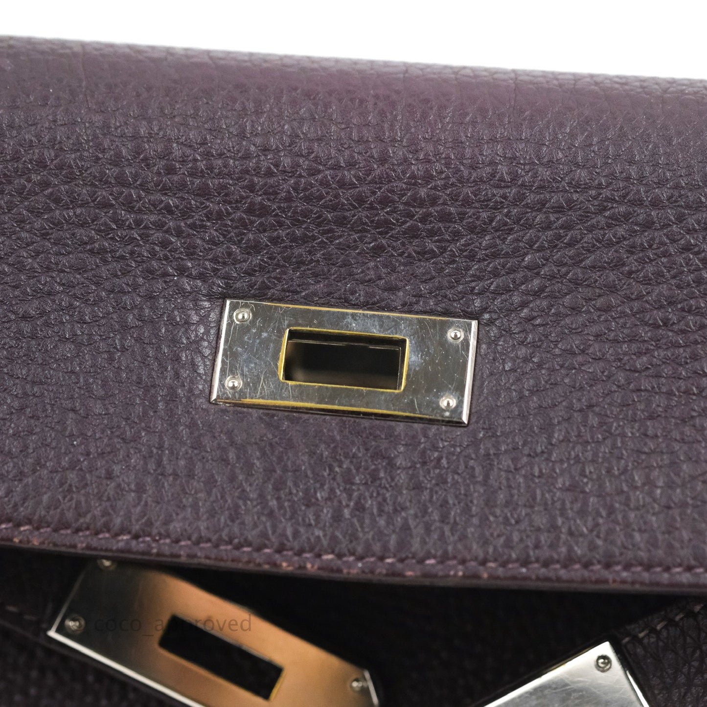 Hermès Retourne Kelly 28 Raisin TPM Palladium Hardware