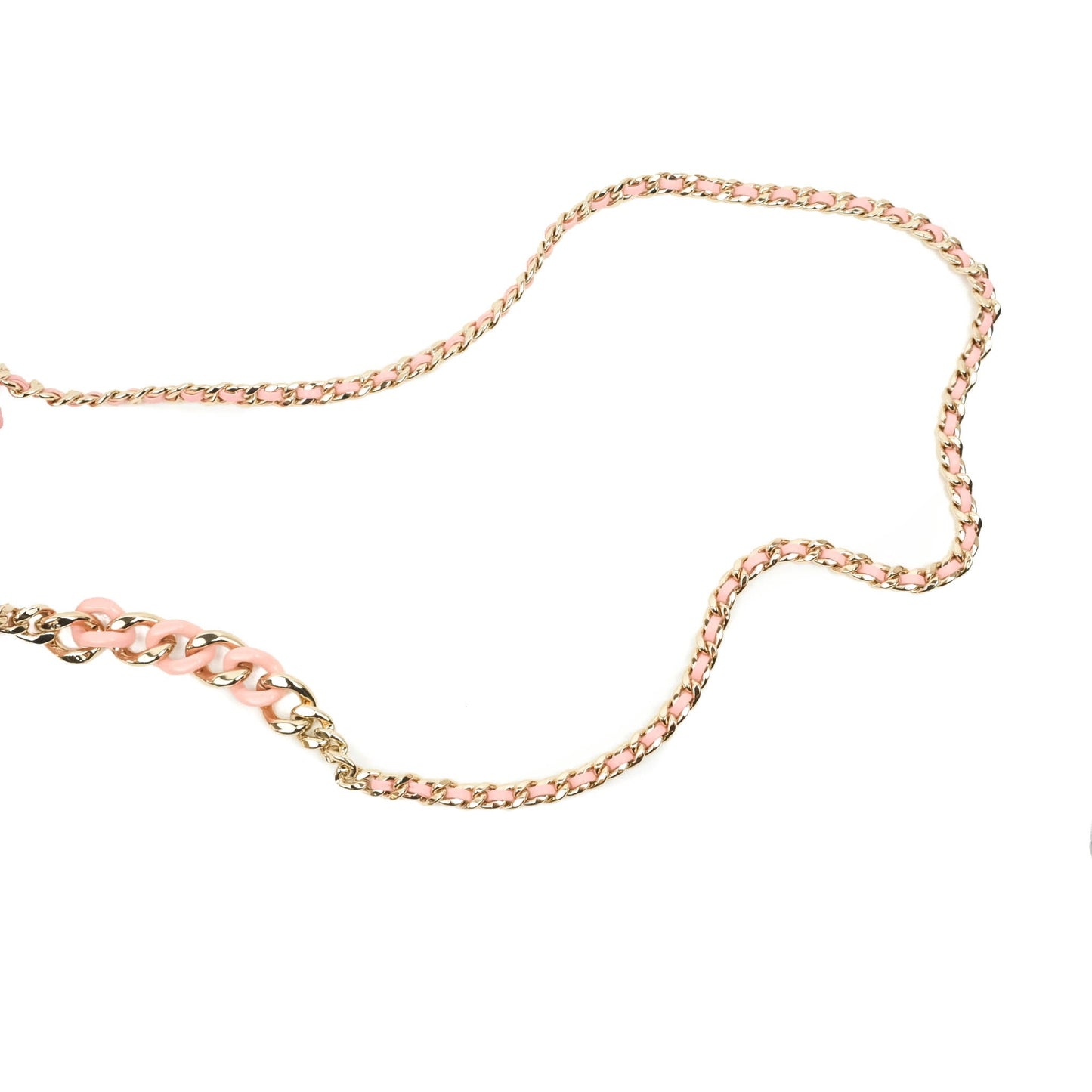 Chanel Resin Elegant Chain Vanity Case Pink Lambskin Gold Hardware