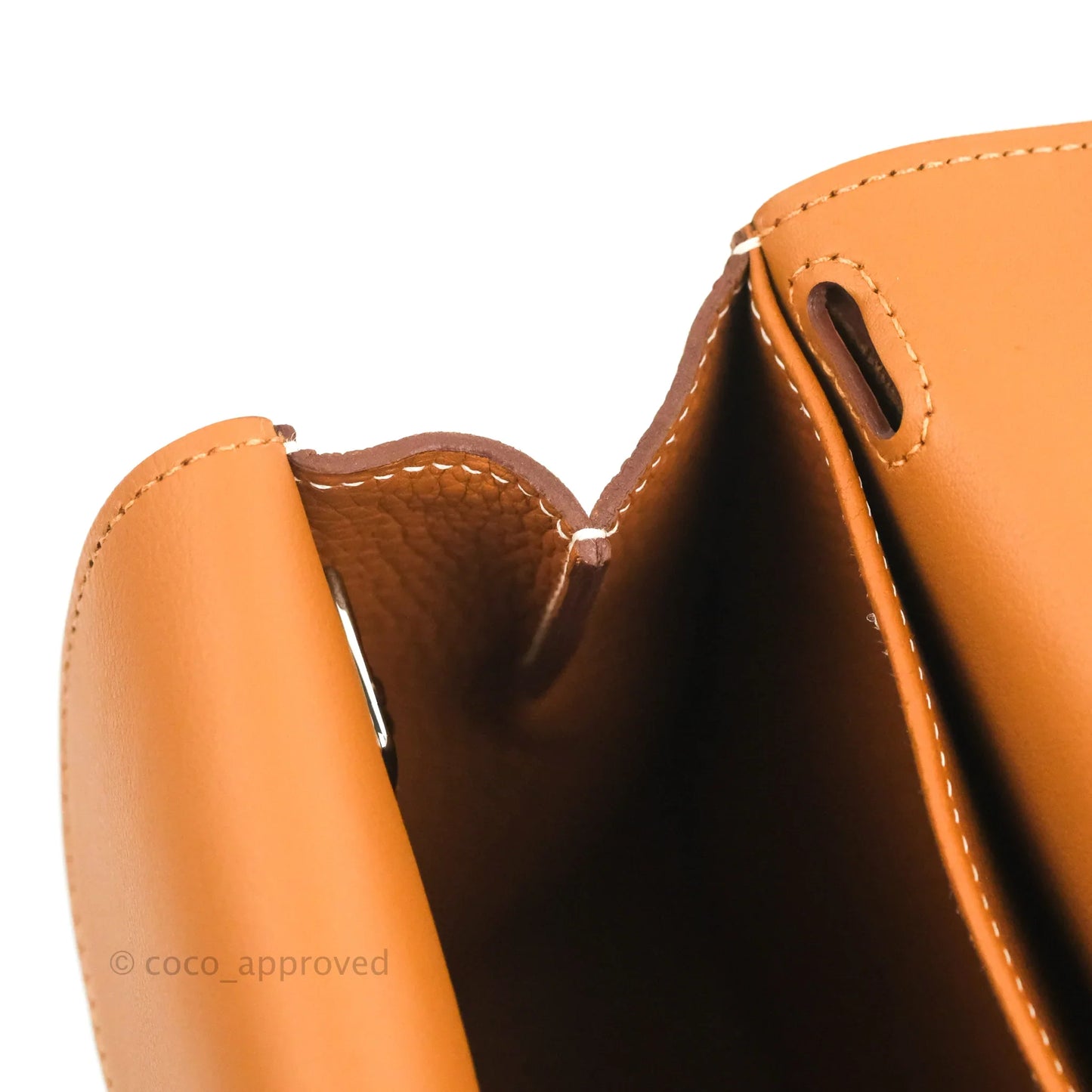 Hermès Halzan 25 Gold Clemence Palladium Hardware