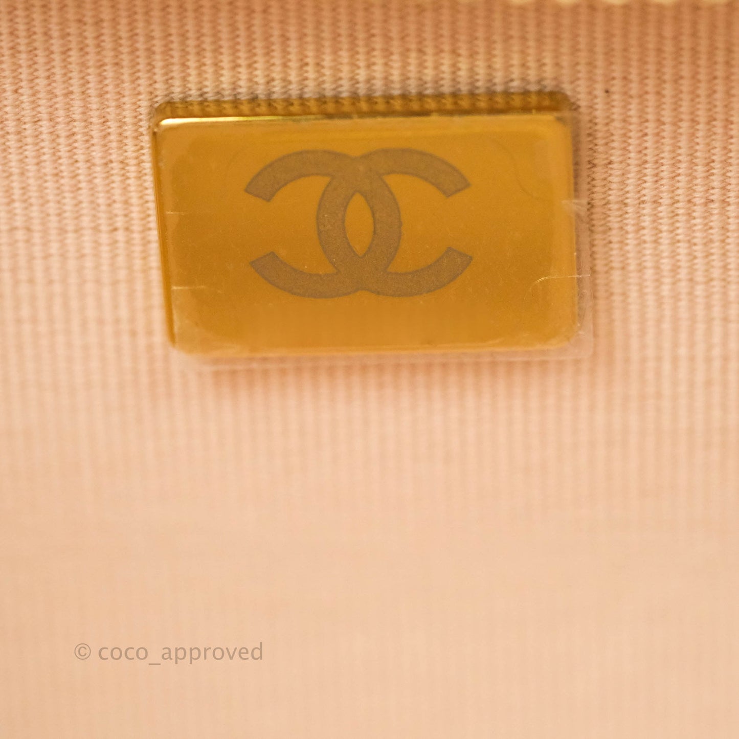 Chanel Quilted Small Like The Wallet Flap Light Beige Caviar Light Gold Hardware 22C