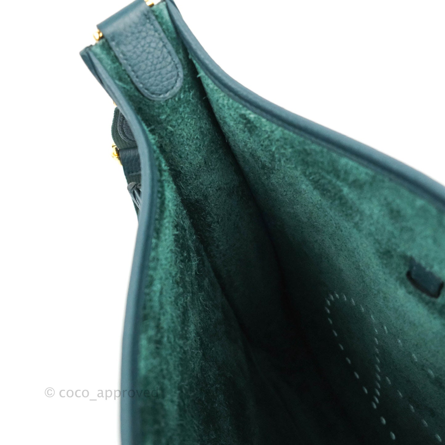 Hermès Evelyne 29 Taurillon Clemence Vert Cypress Gold Hardware