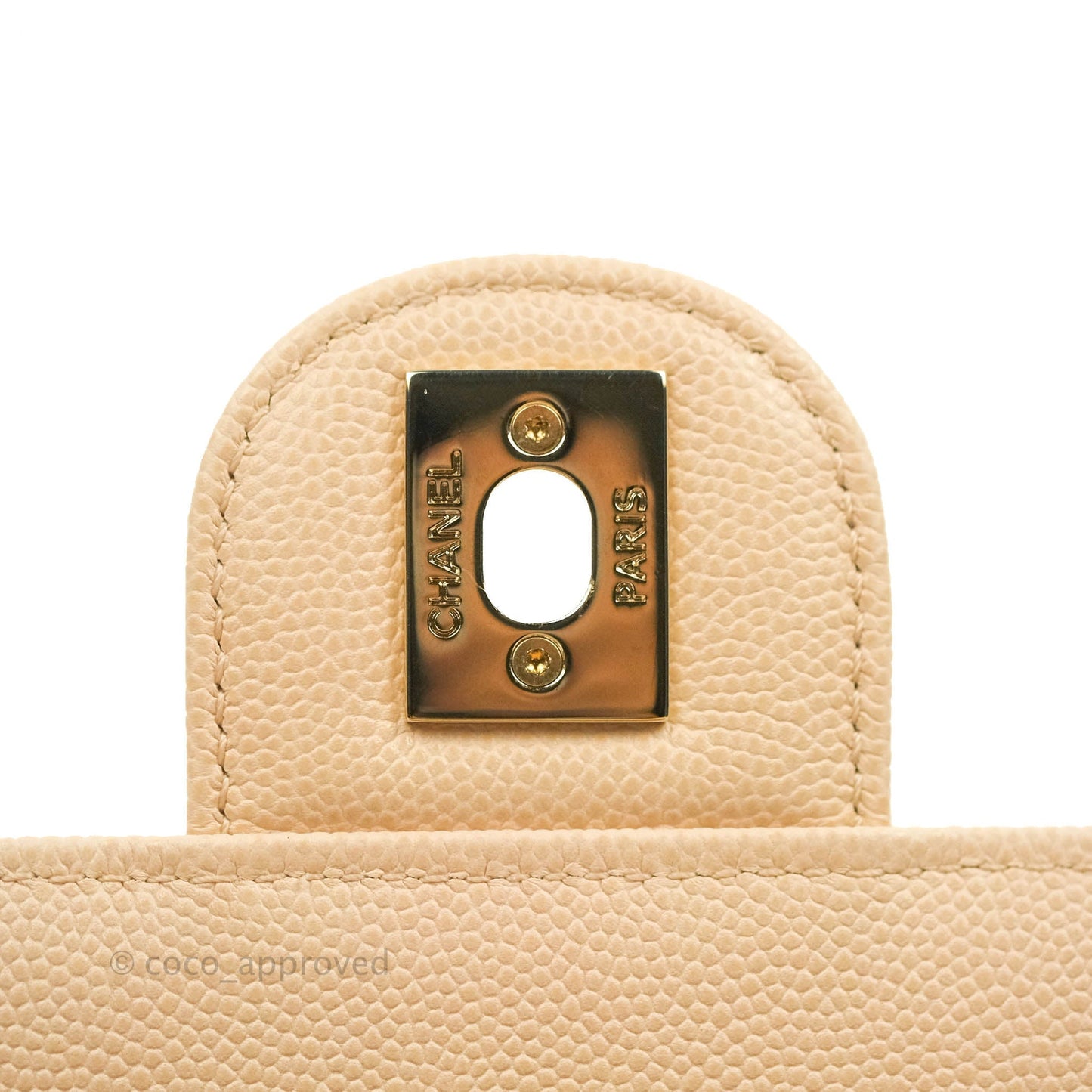 Chanel Quilted Small Like The Wallet Flap Light Beige Caviar Light Gold Hardware 22C