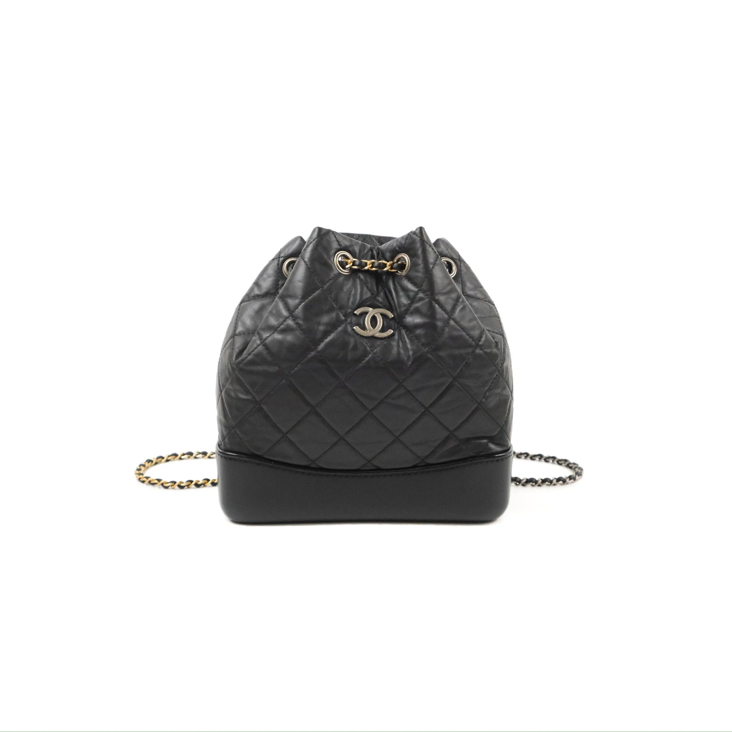 Chanel Small Gabrielle Backpack Black Aged Calfskin