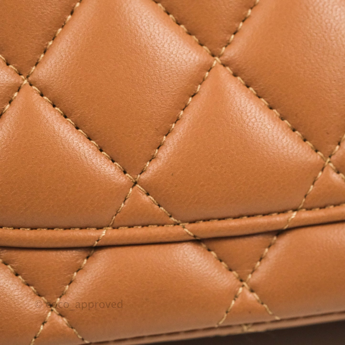 Chanel Small Classic Quilted Flap Dark Beige Caramel Lambskin Gold Hardware 21P