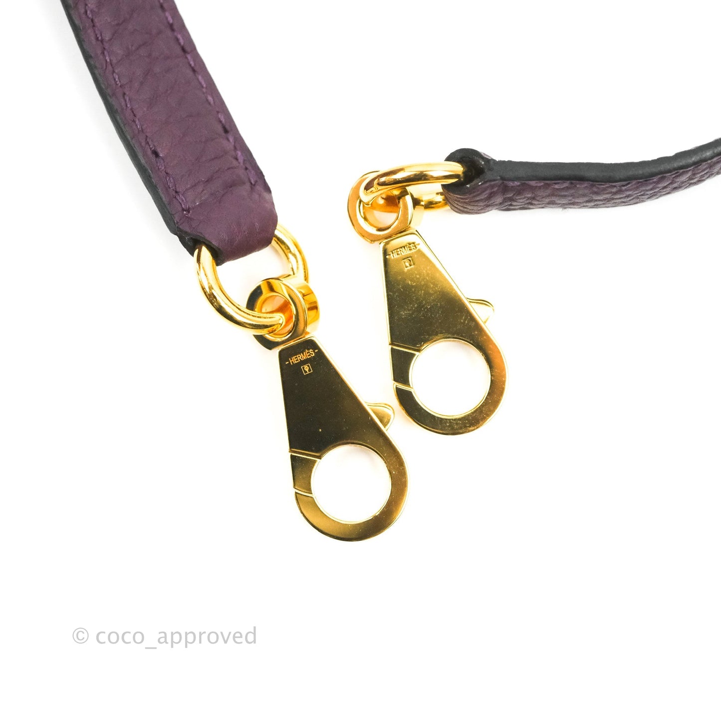 Hermès Retourne Kelly 25 Cassis Gold Hardware