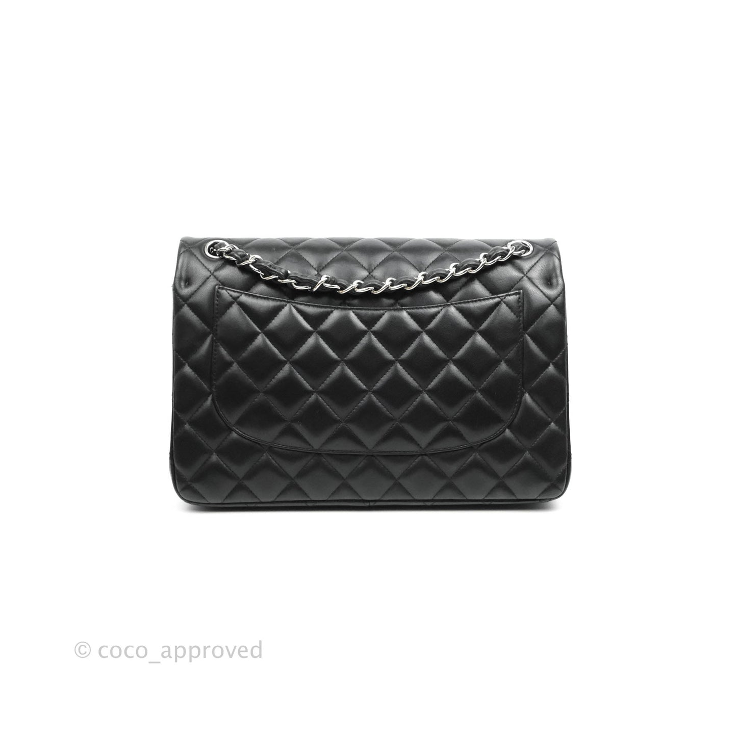 Chanel Jumbo Double Flap Black Lambskin Silver Hardware⁣⁣